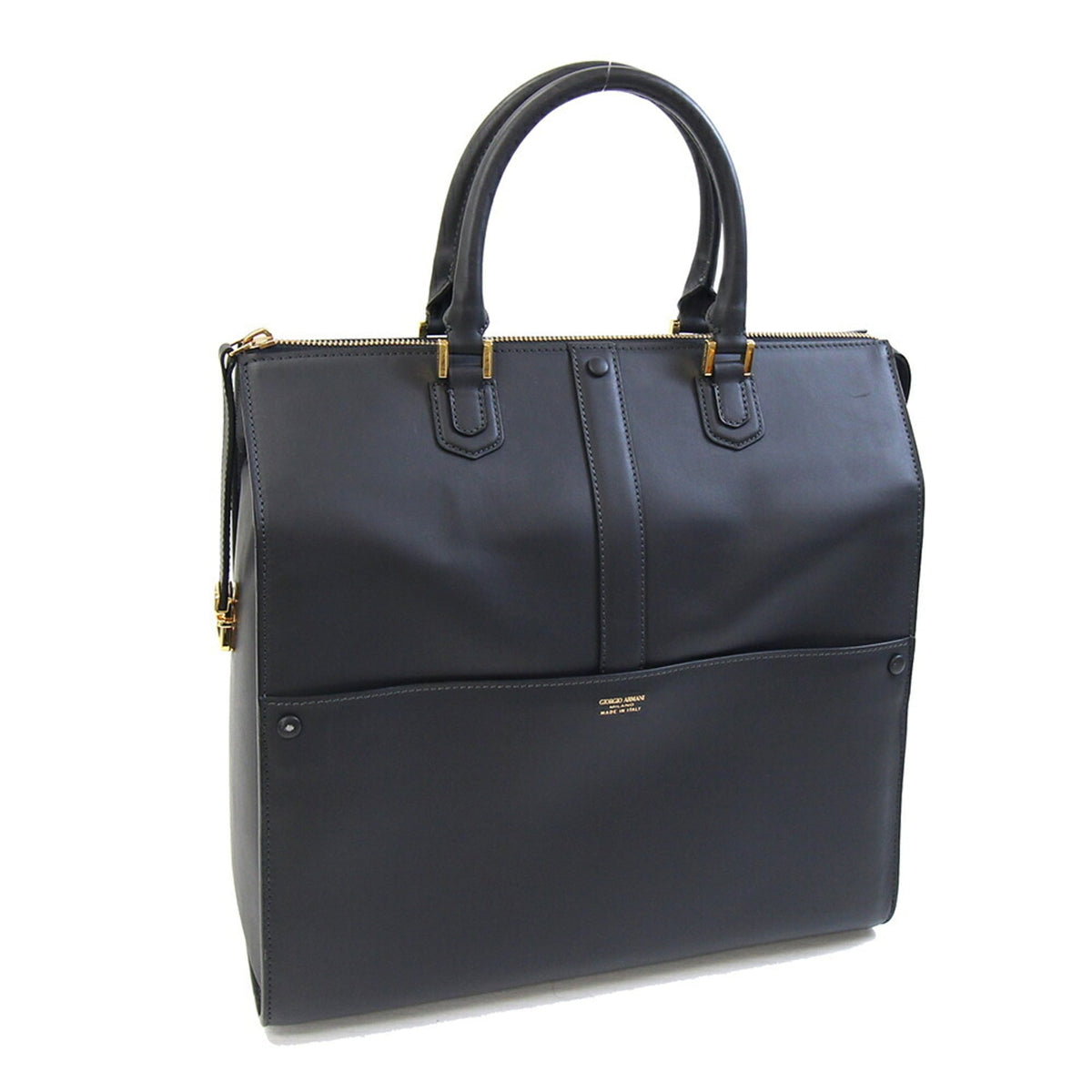Giorgio Armani Black Leather Handbag (Pre-Owned)