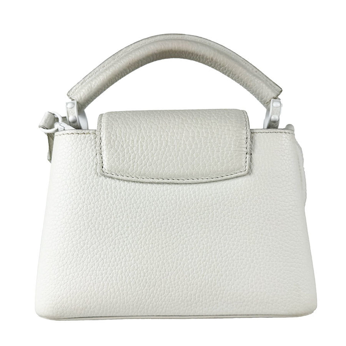 Louis Vuitton White Leather Handbag Shoulder Bag (Pre-Owned)