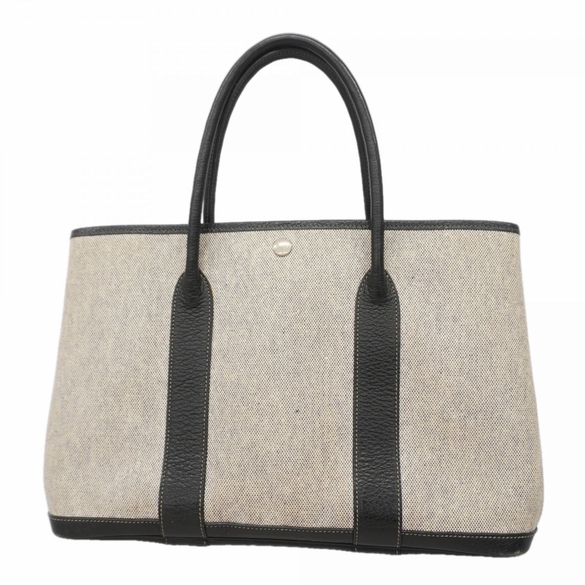 Hermes Black Toile H Tote Bag (Pre-Owned)