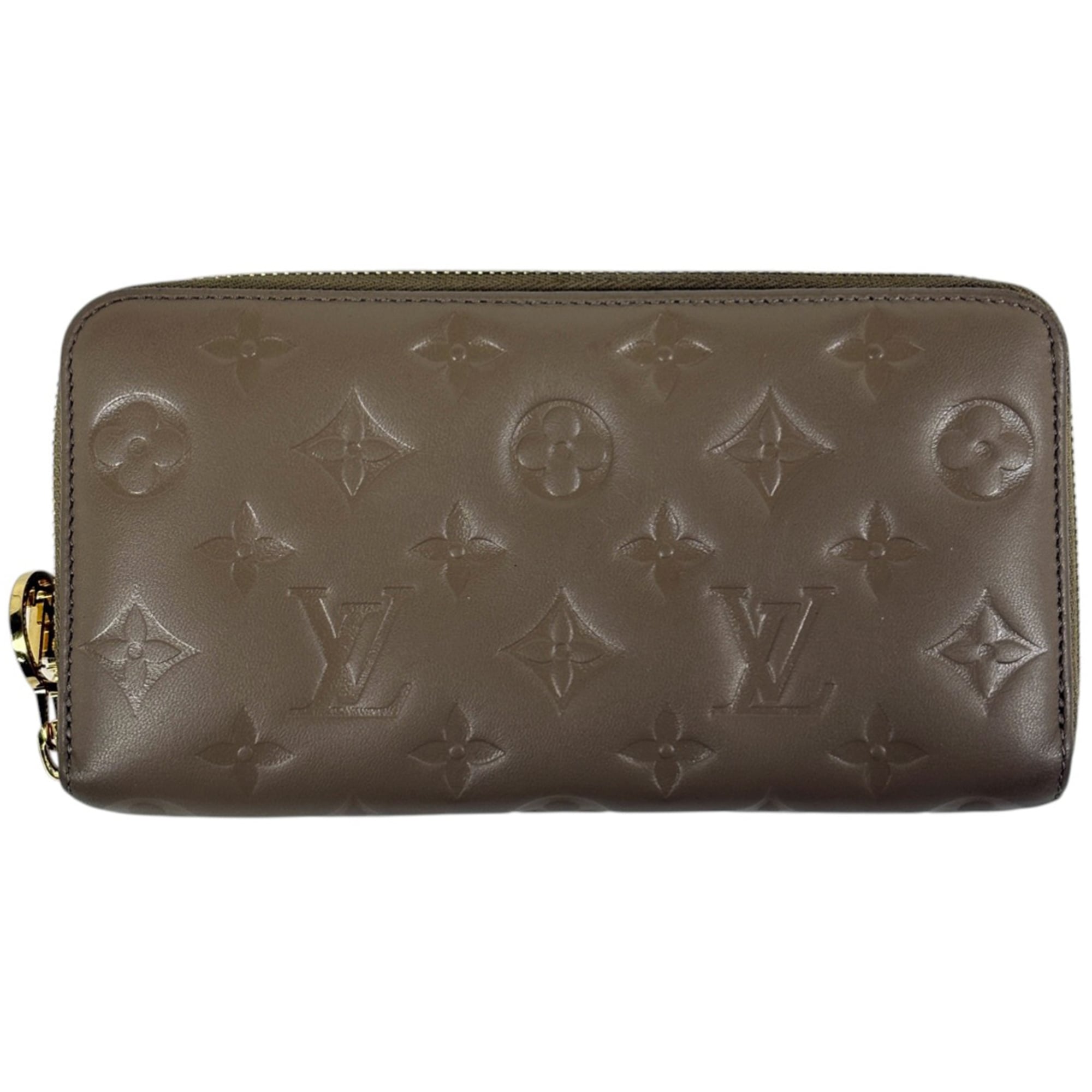 Louis Vuitton Monogram Taupe Leather Long Wallet (Bi-Fold) (Pre-Owned)