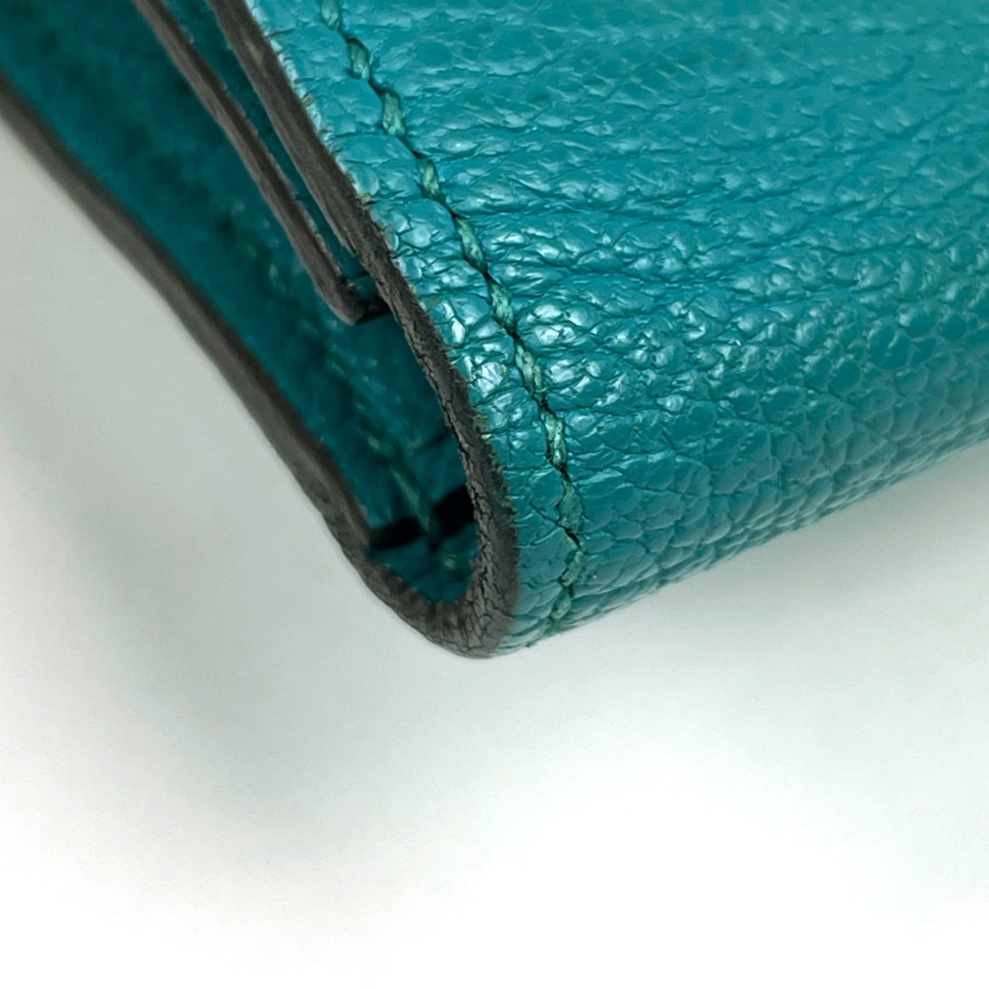 Hermes Soufre Chevre Leather Long Wallet (Bi-Fold) (Pre-Owned)