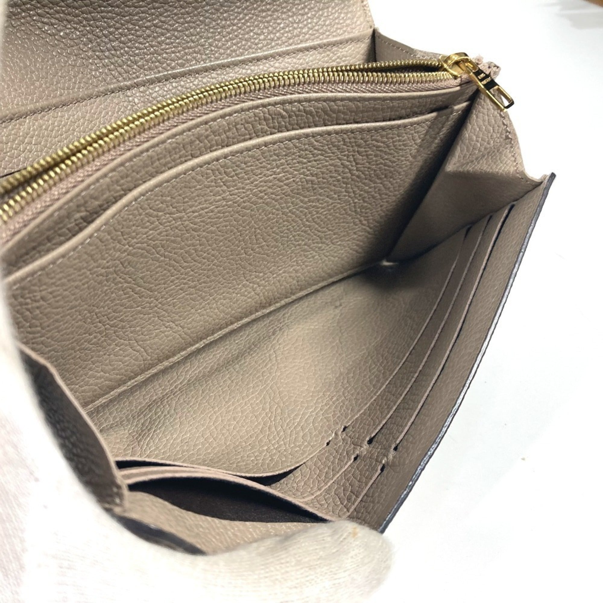 Louis Vuitton Beige Tourterelle Monogram Empreinte Long Wallet (Bi-Fold) (Pre-Owned)