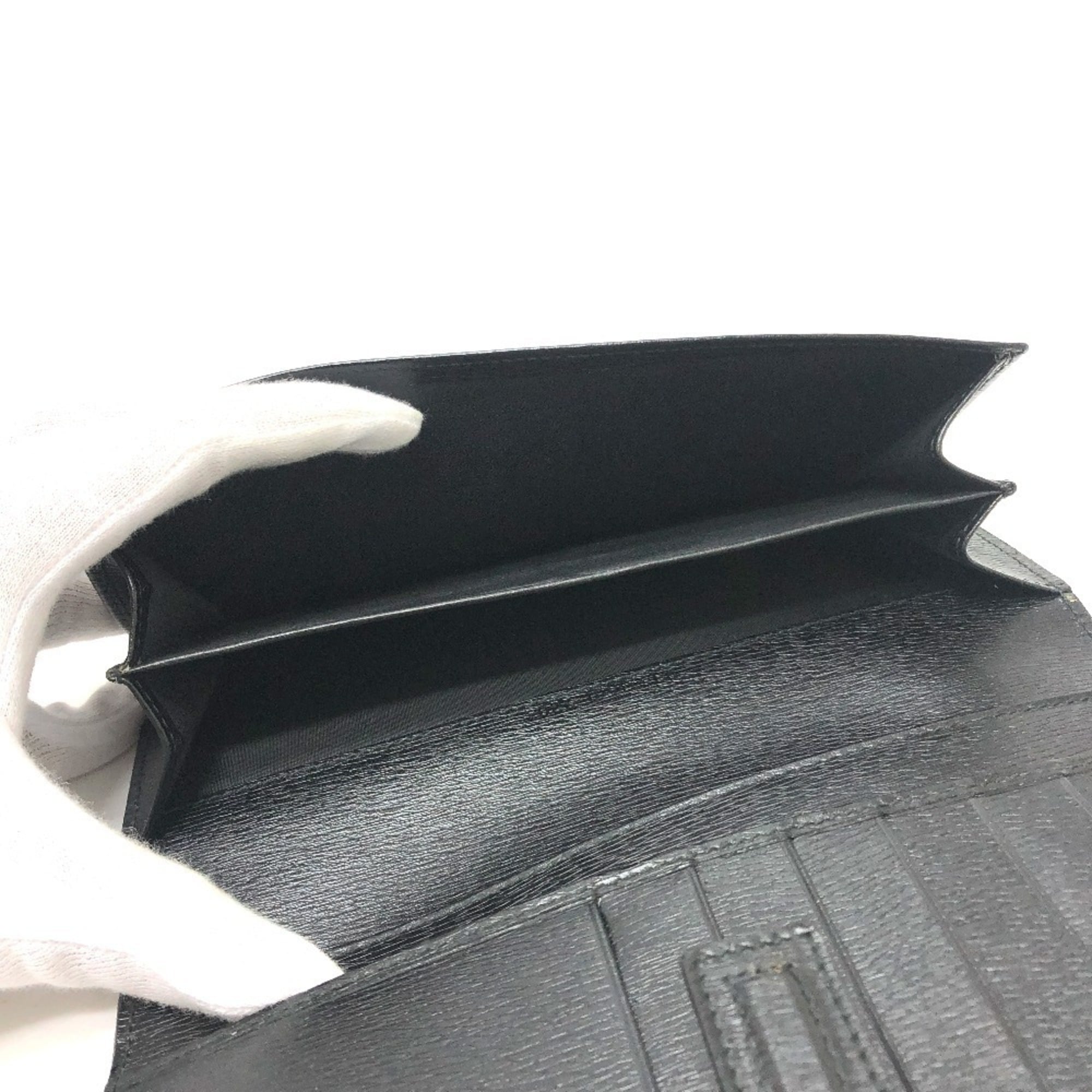Gucci Black Leather Long Wallet (Bi-Fold) (Pre-Owned)