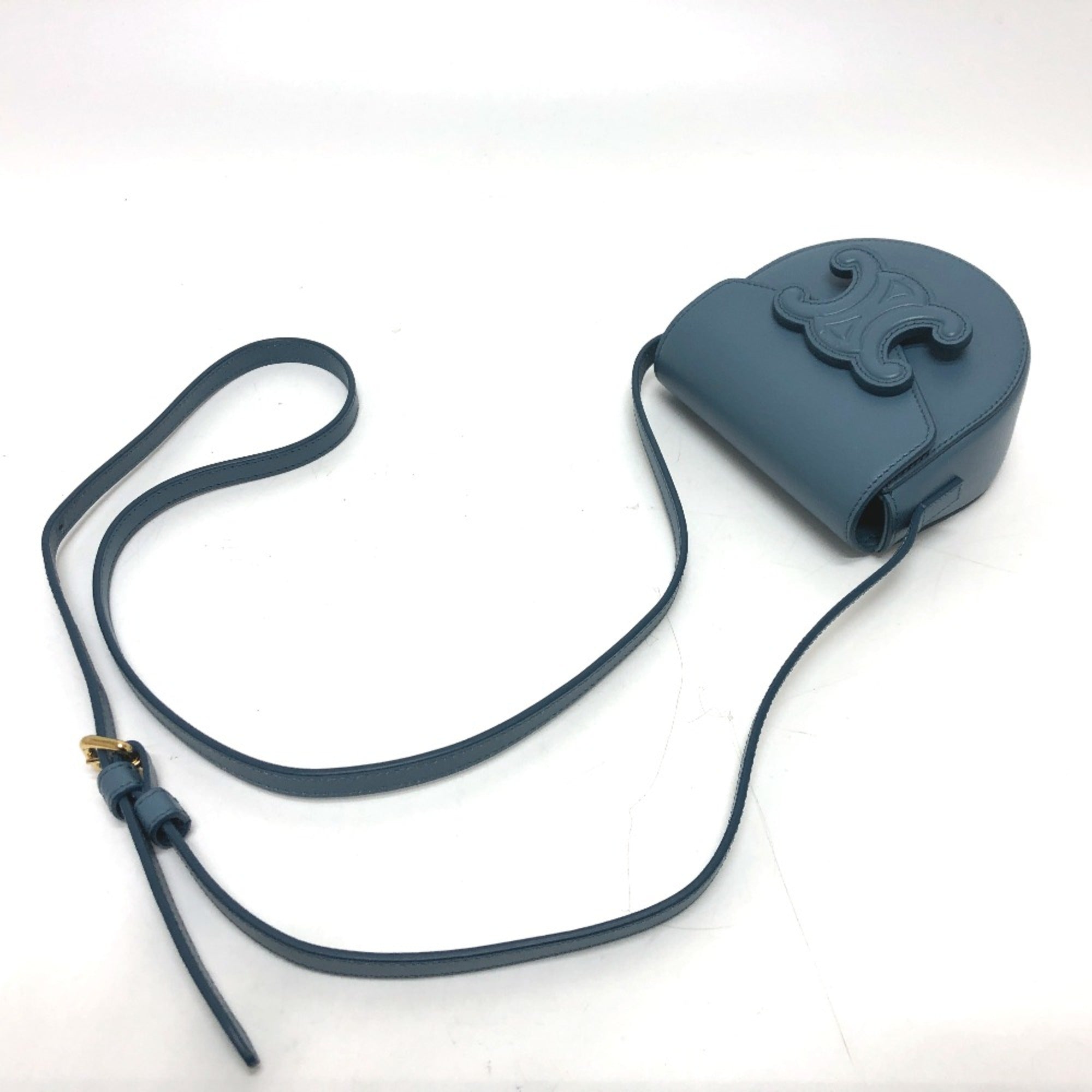 Celine Blue Leather Shoulder Bag (Pre-Owned)