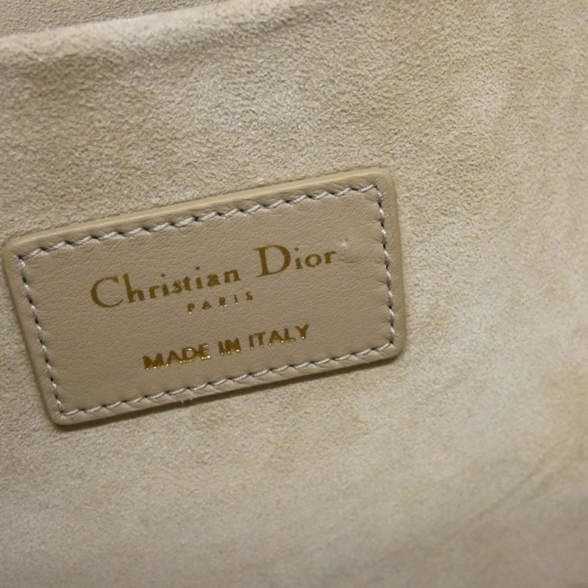 Christian Dior Beige Leather Handbag (Pre-Owned)
