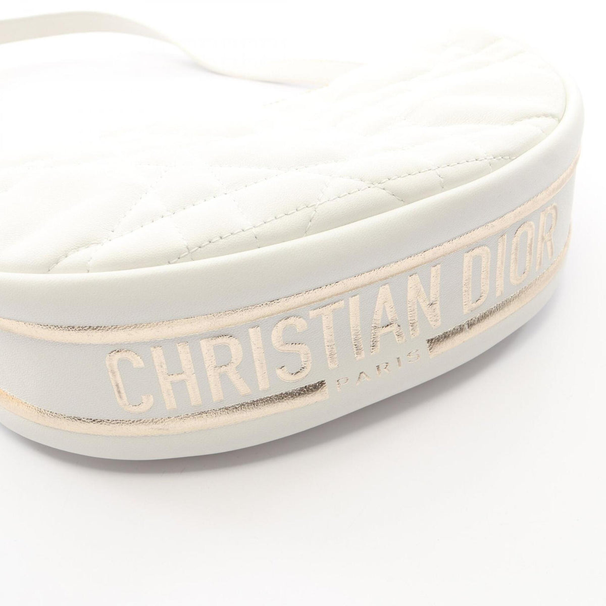 Christian Dior White Leather Handbag Shoulder Bag (Pre-Owned)