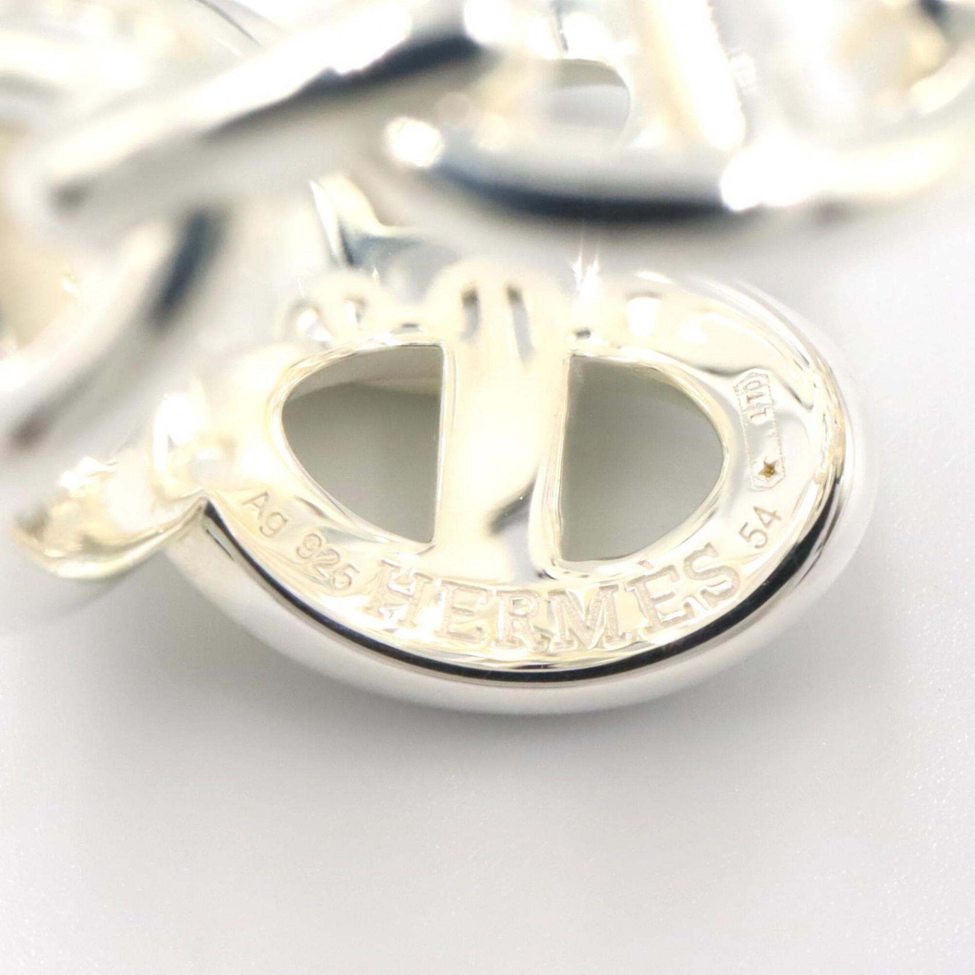 Hermes Silver Silver 925 Band Ring (Pre-Owned)