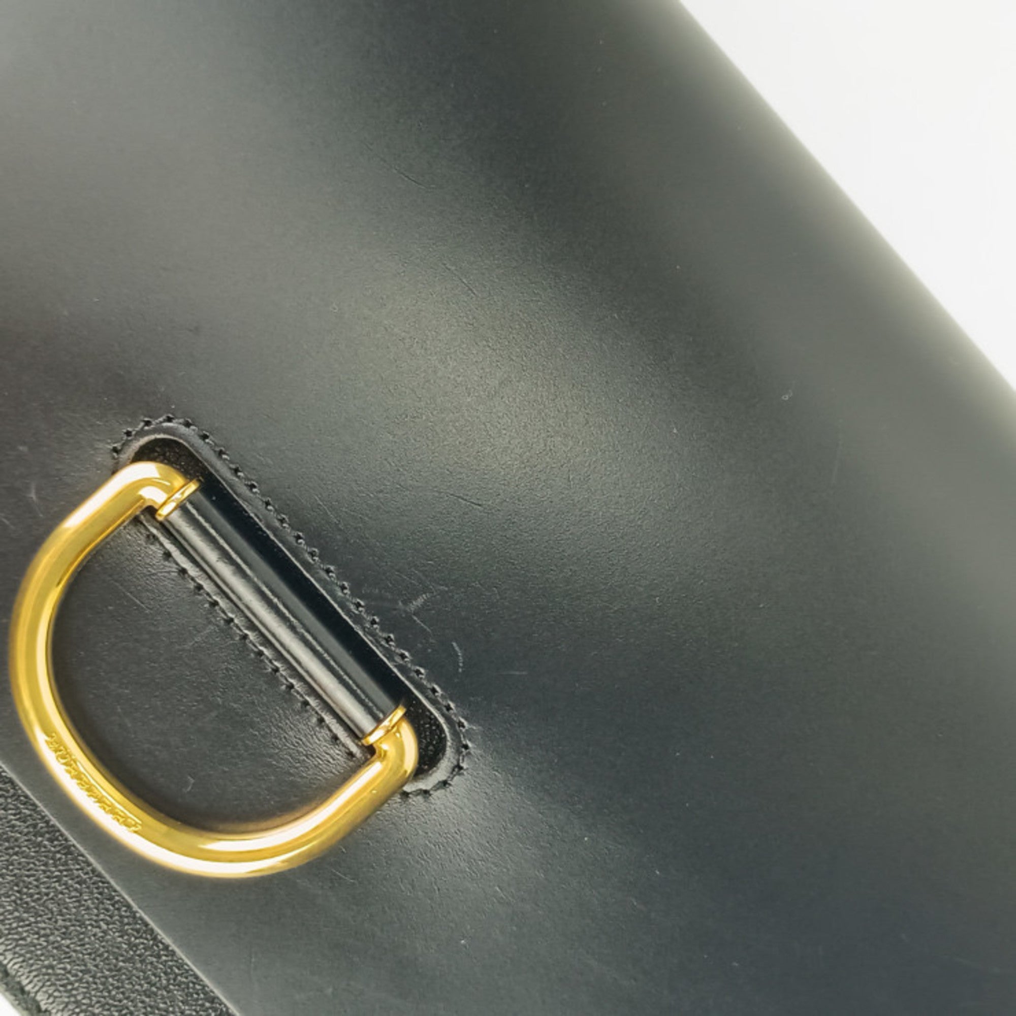 Burberry Black Leather Handbag Shoulder Bag (Pre-Owned)