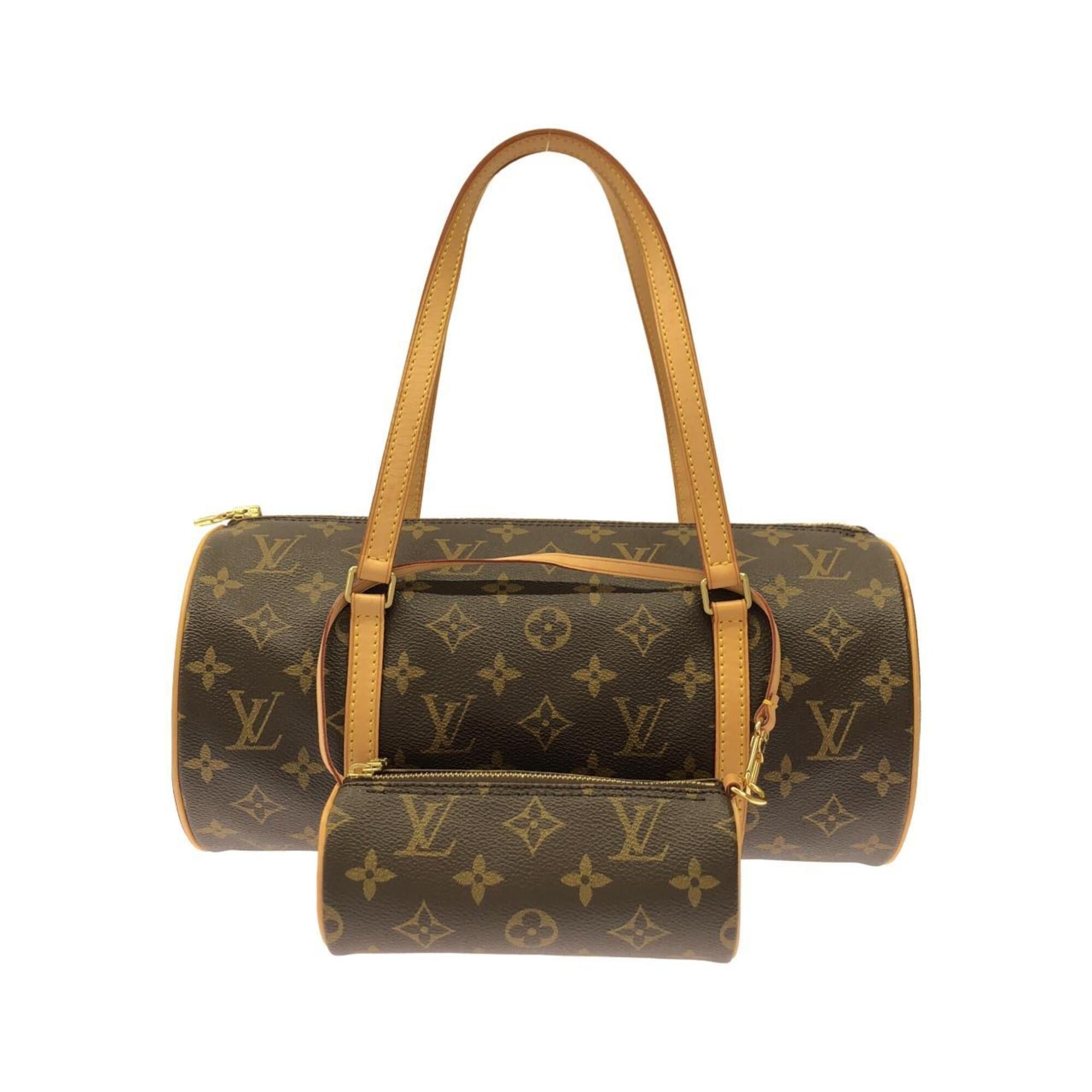 Louis Vuitton Marron Coated Canvas Handbag Pouch (Pre-Owned)