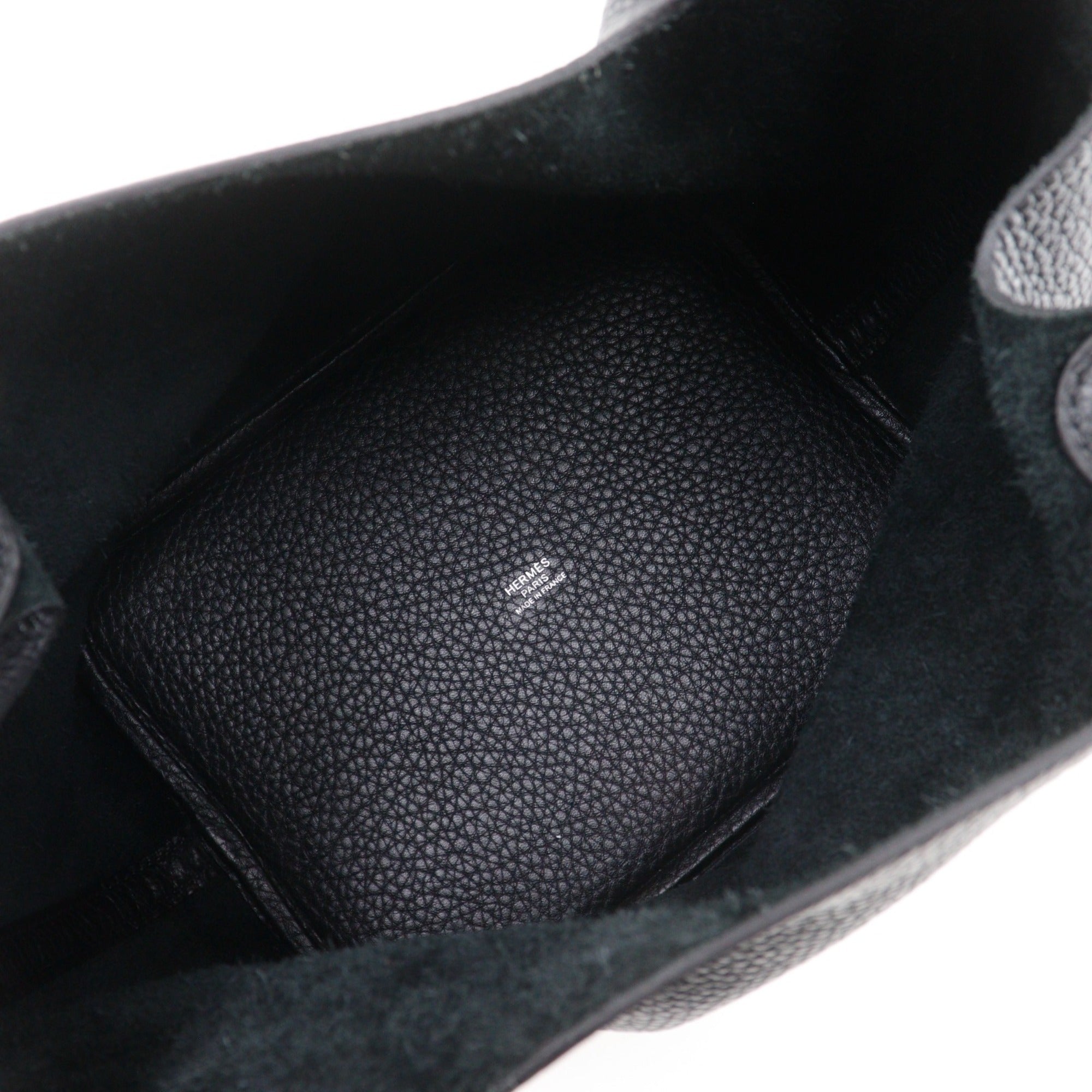 Hermes Black Taurillon Clemence Leather Handbag (Pre-Owned)