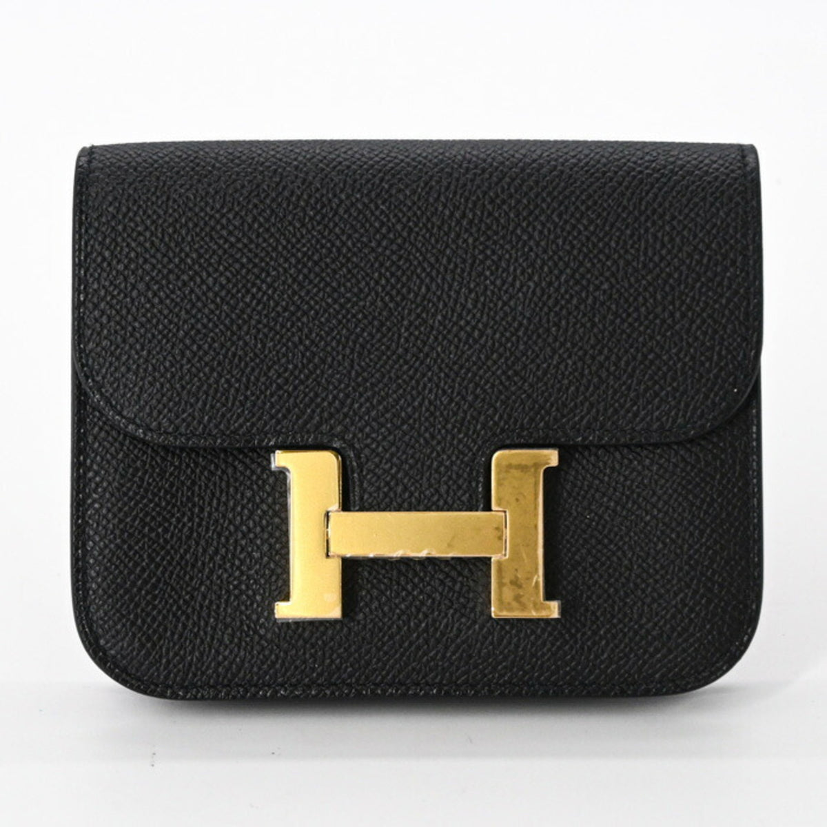 Hermes Constance Black Epsom Leather Wallet (Bi-Fold) (Pre-Owned)