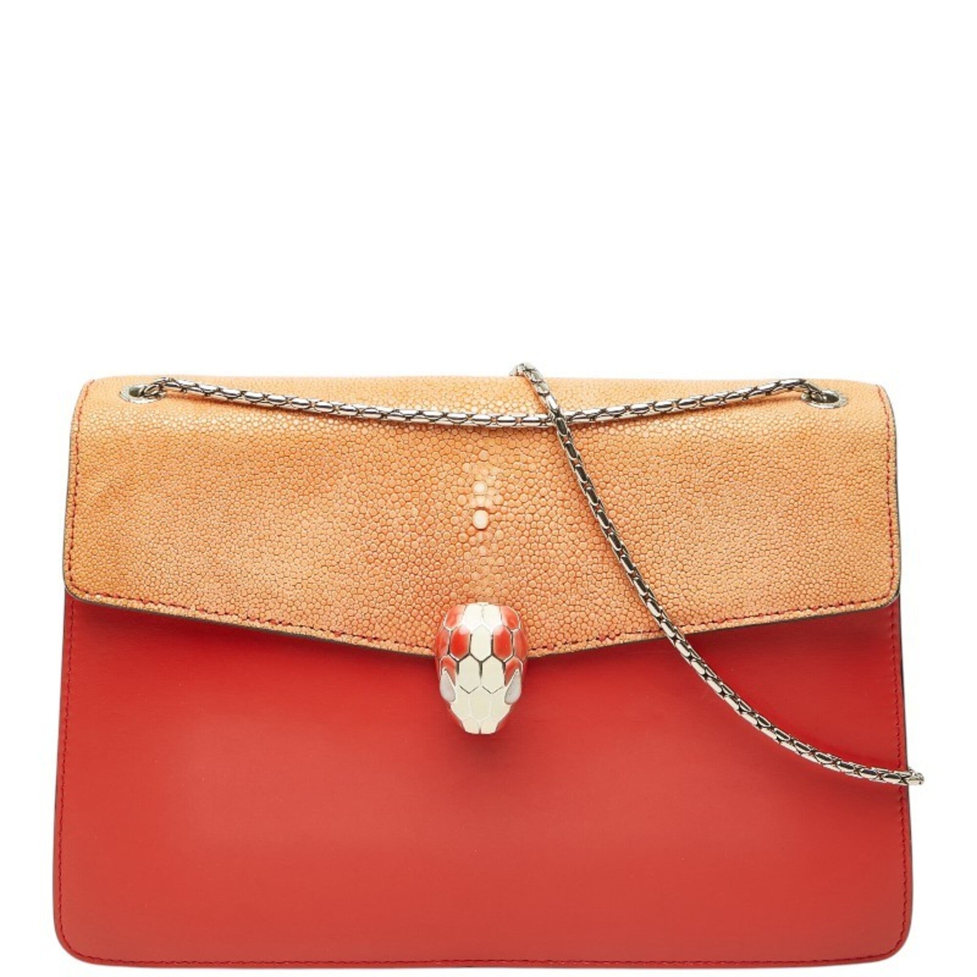 Bvlgari Orange Leather Shoulder Bag (Pre-Owned)
