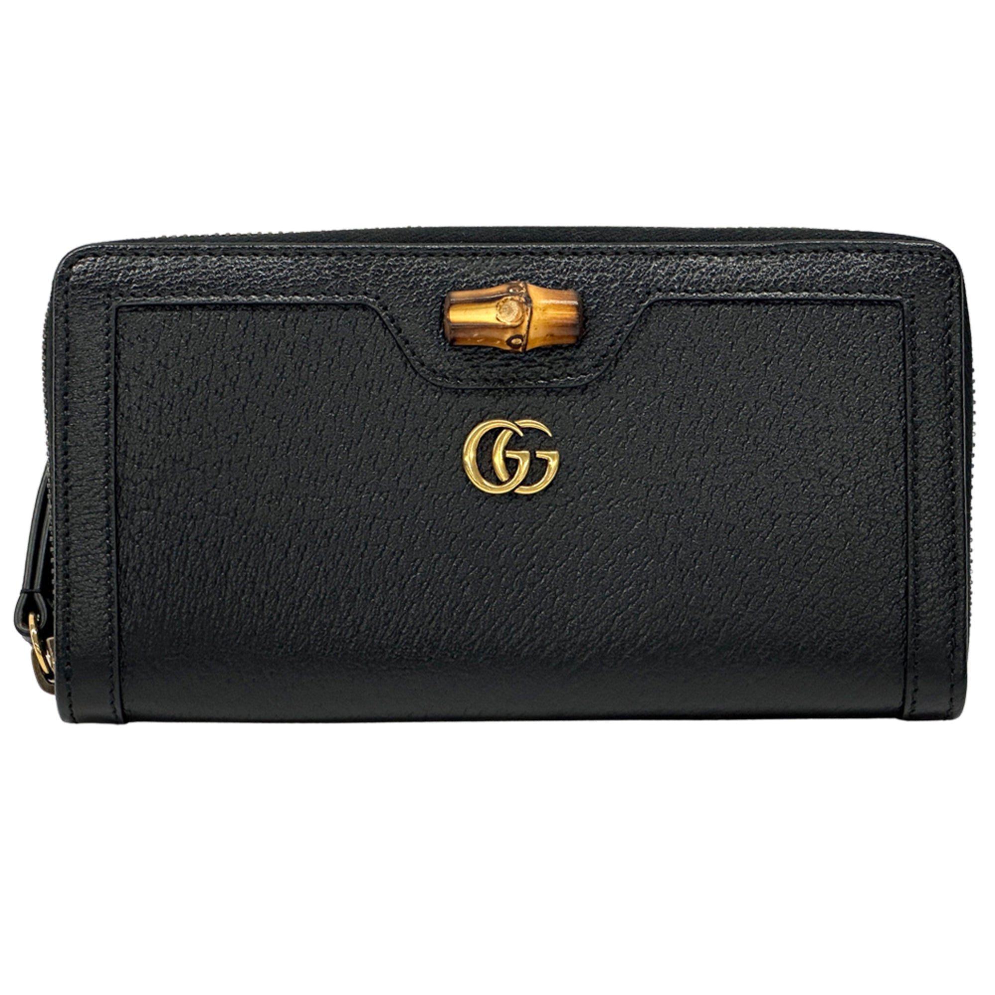 Gucci Black Leather Long Wallet (Bi-Fold) (Pre-Owned)