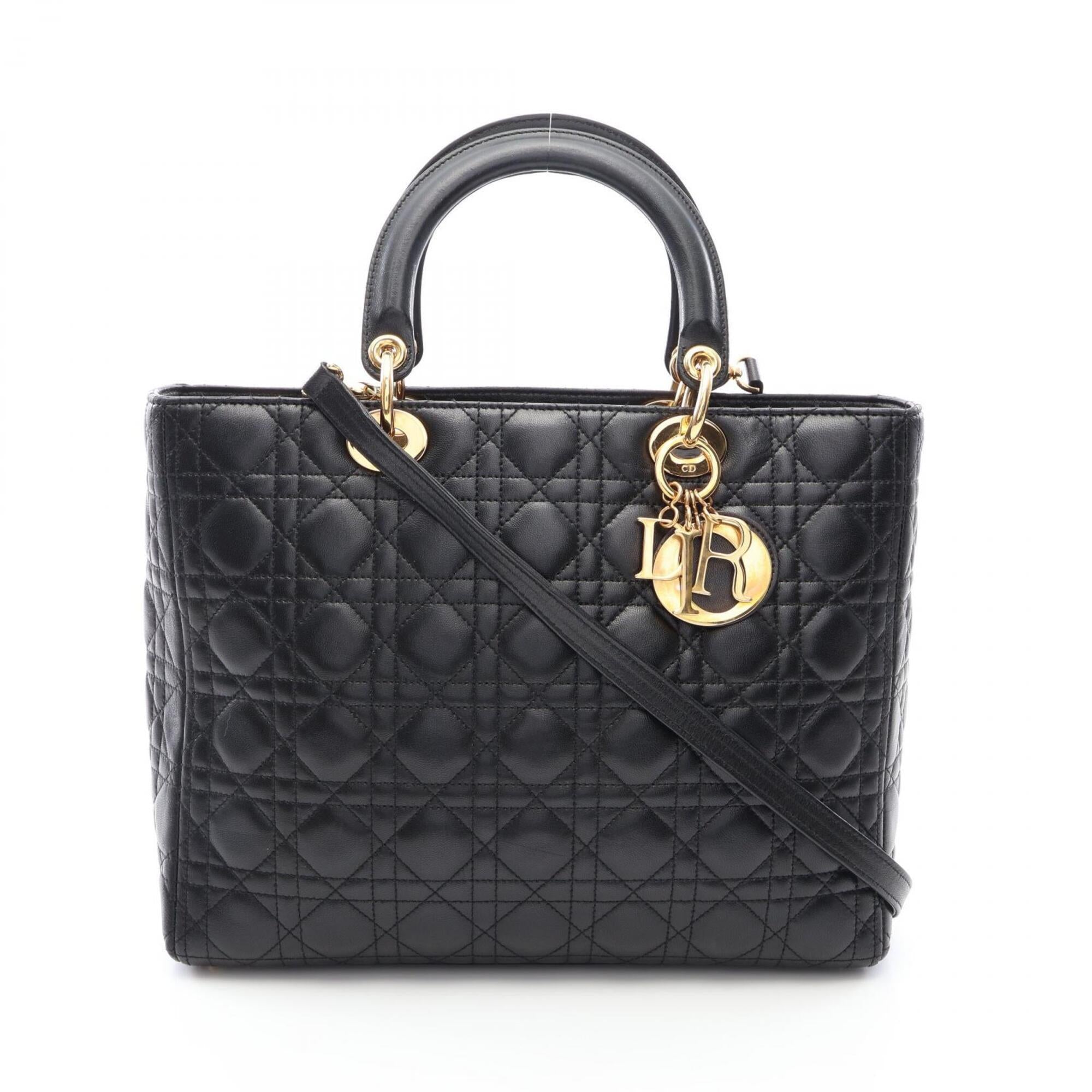 Christian Dior Black Leather Handbag (Pre-Owned)