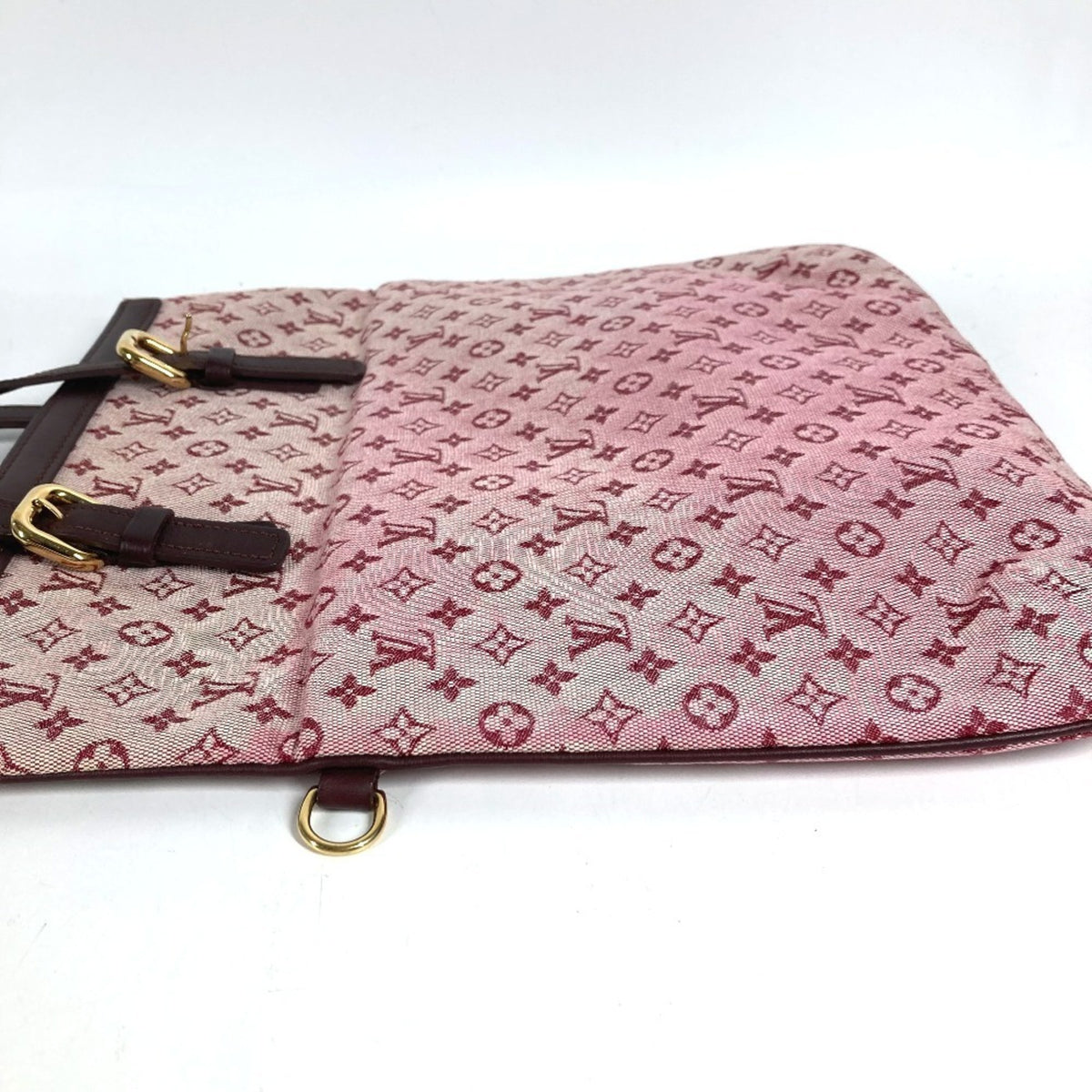 Louis Vuitton Red Color Monogram Mini Handbag Tote Bag (Pre-Owned)