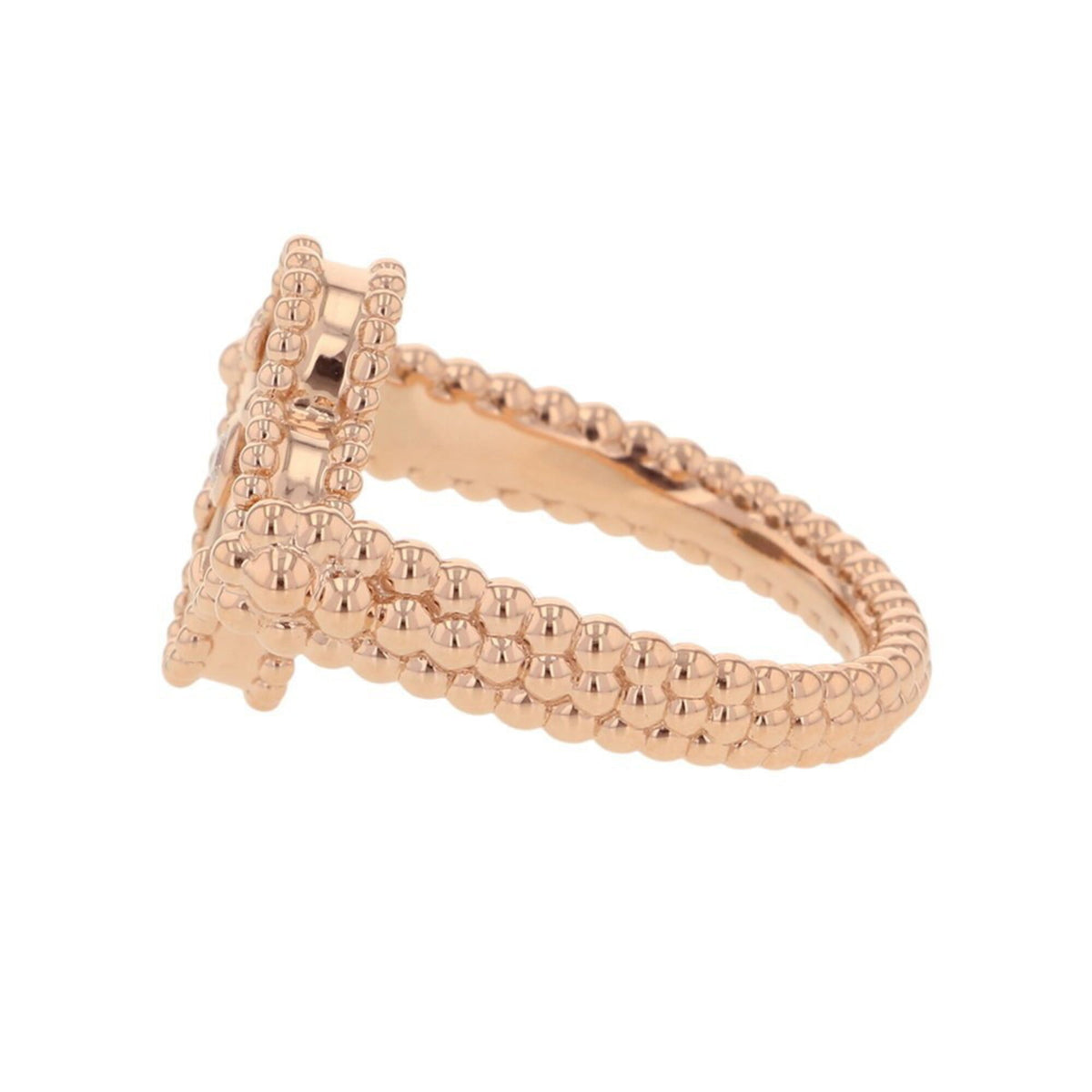 Van Cleef & Arpels Pink Gold Gray Pink Gold (18K) Band Ring (Pre-Owned)