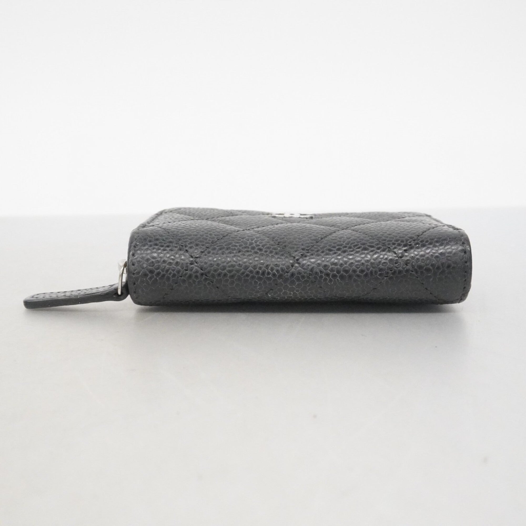 Chanel Black Grained Calfskin Coin Purse/Coin Case (Pre-Owned)