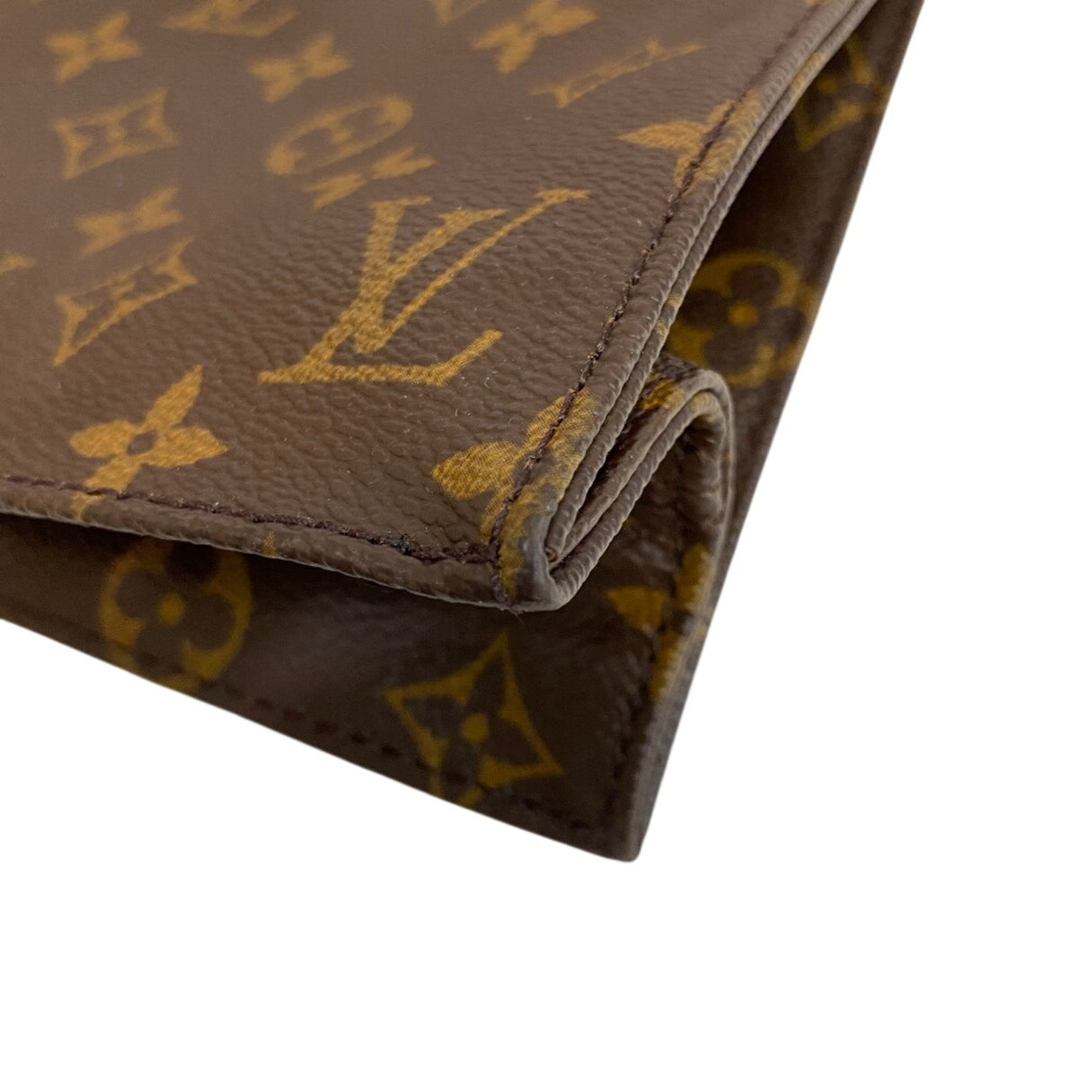 Louis Vuitton Brown Monogram Leather Handbag Tote Bag (Pre-Owned)