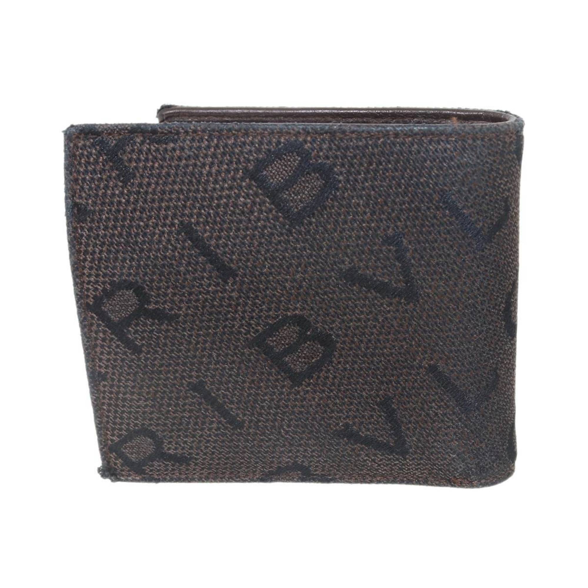 Bvlgari Logomania Brown Wallet (Bi-Fold) (Pre-Owned)