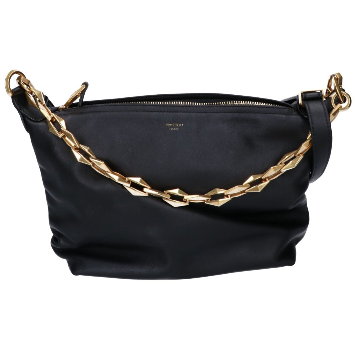 Jimmy Choo Black Leather Shoulder Bag (Pre-Owned)