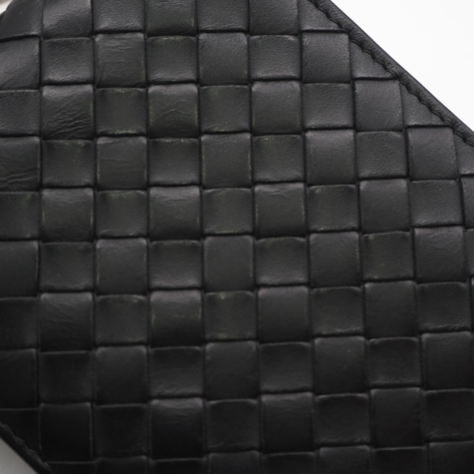 Bottega Veneta Intrecciato Black Leather Wallet (Bi-Fold) (Pre-Owned)
