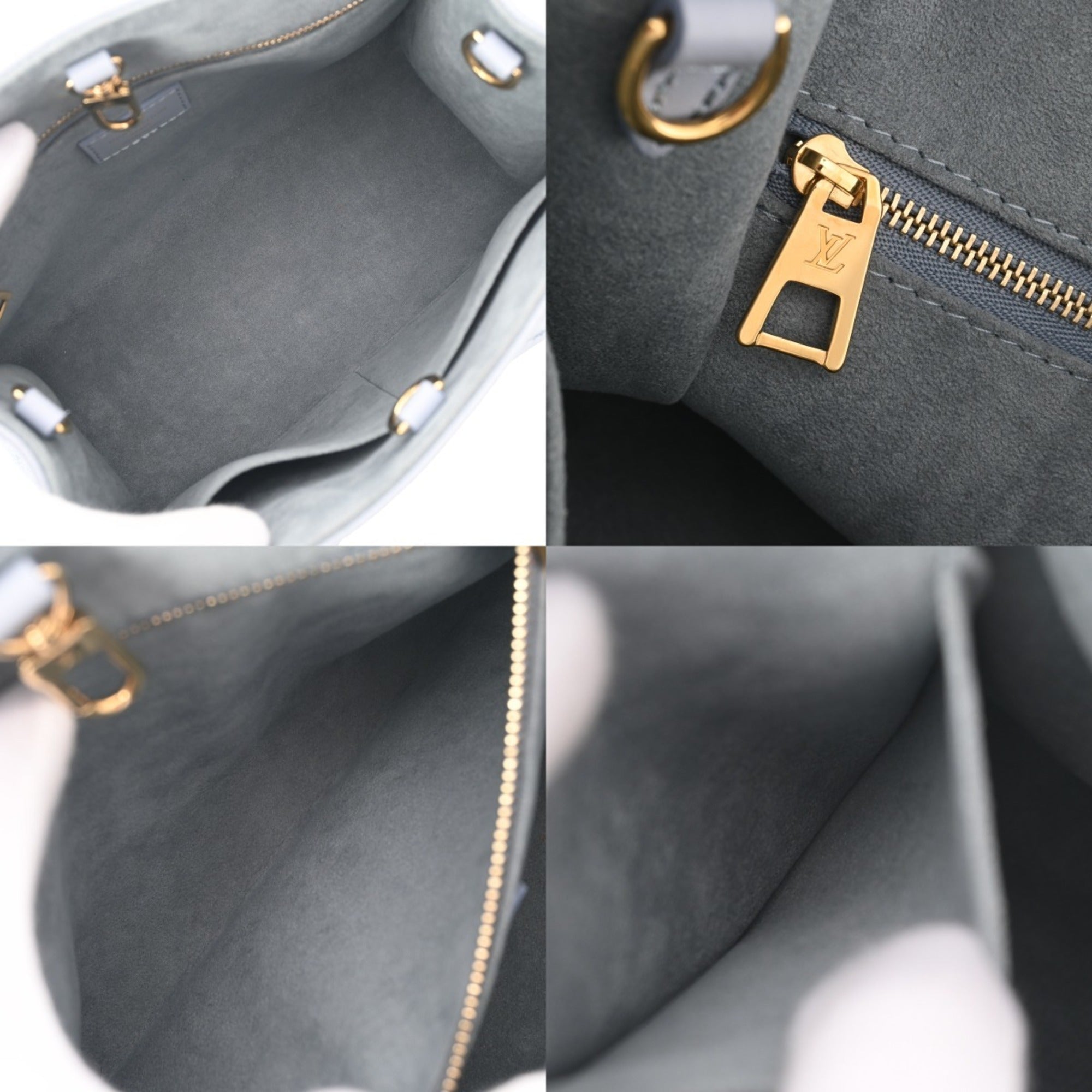 Louis Vuitton Light Blue Leather Handbag (Pre-Owned)