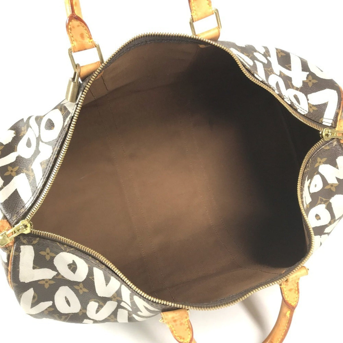 Louis Vuitton Brown Monogram White Monogram Boston Bag (Pre-Owned)