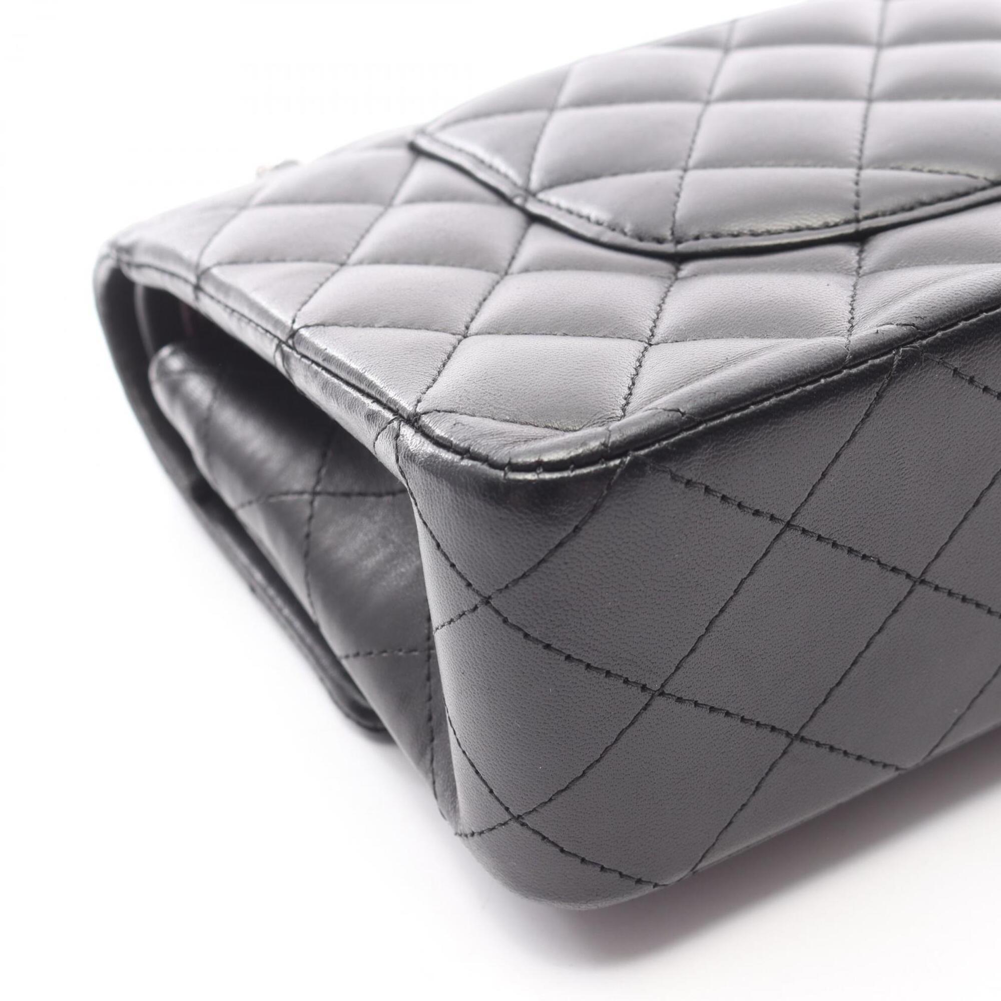 Chanel Black Leather Handbag Shoulder Bag (Pre-Owned)