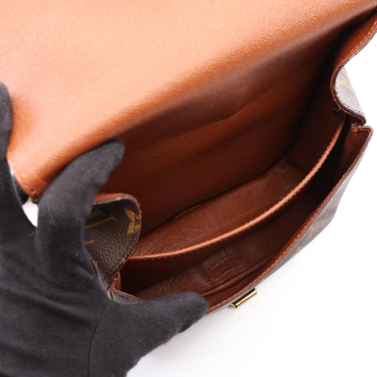 Louis Vuitton Brown Monogram Coated Canvas Leather Handbag Shoulder Bag (Pre-Owned)