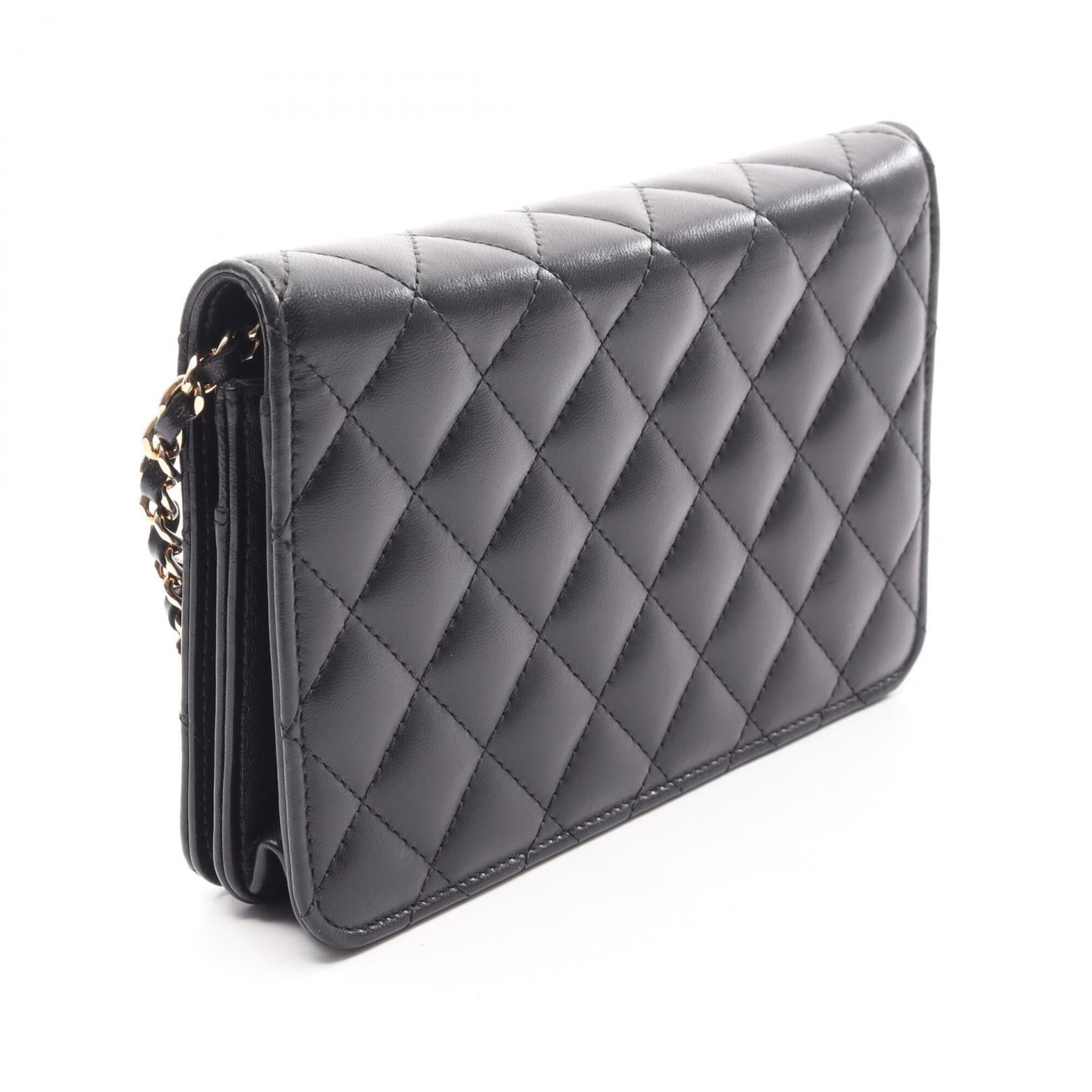 Chanel Black Pink Leather Handbag Shoulder Bag (Pre-Owned)