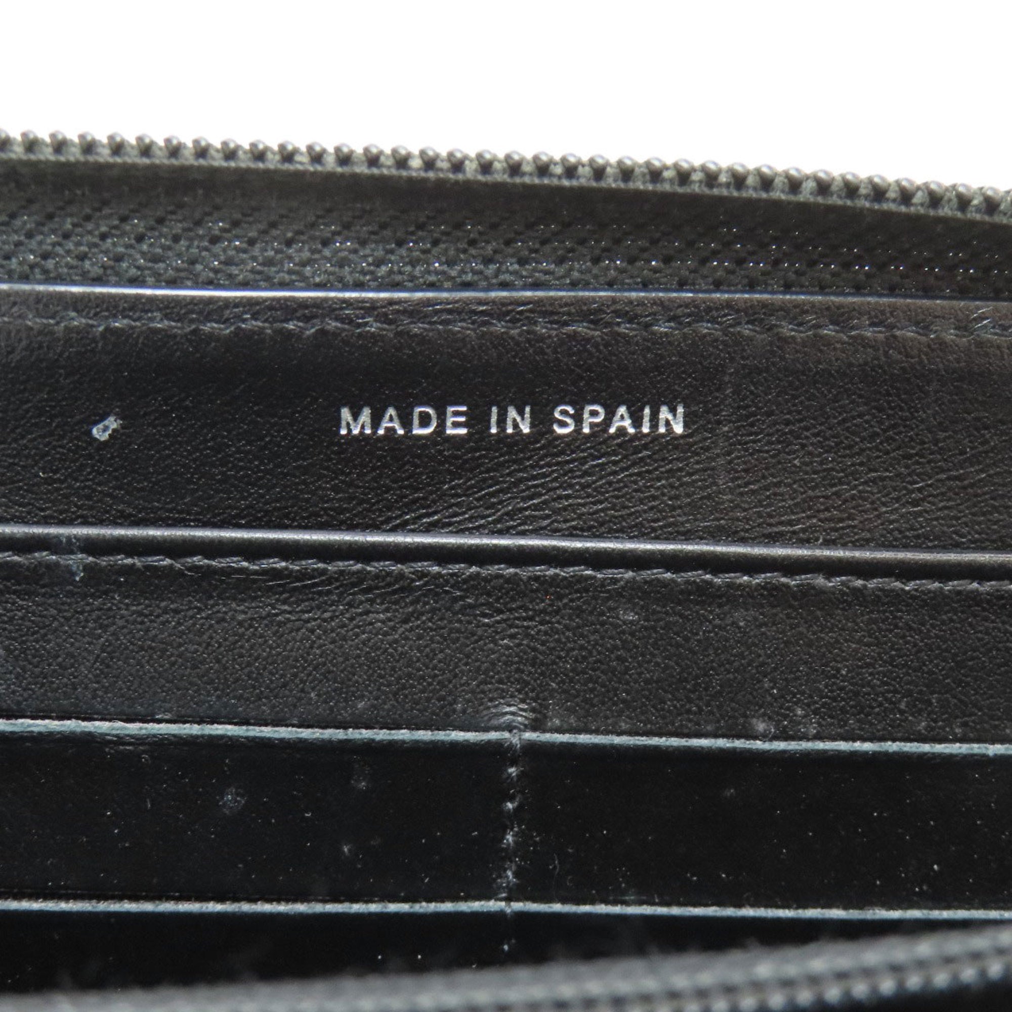 Chanel Black Grained Calfskin Long Wallet (Bi-Fold) (Pre-Owned)