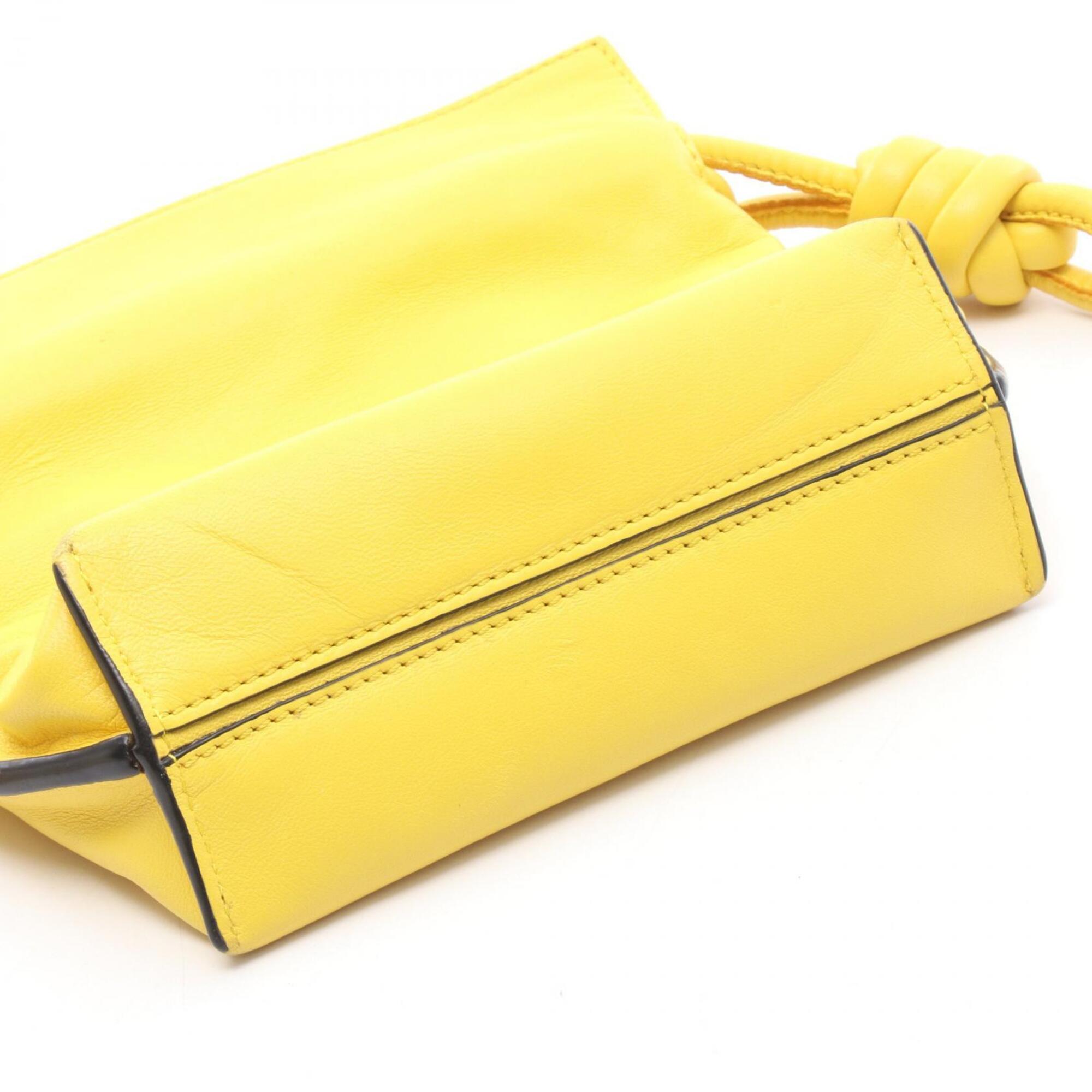 Loewe Yellow Leather Handbag Shoulder Bag (Pre-Owned)