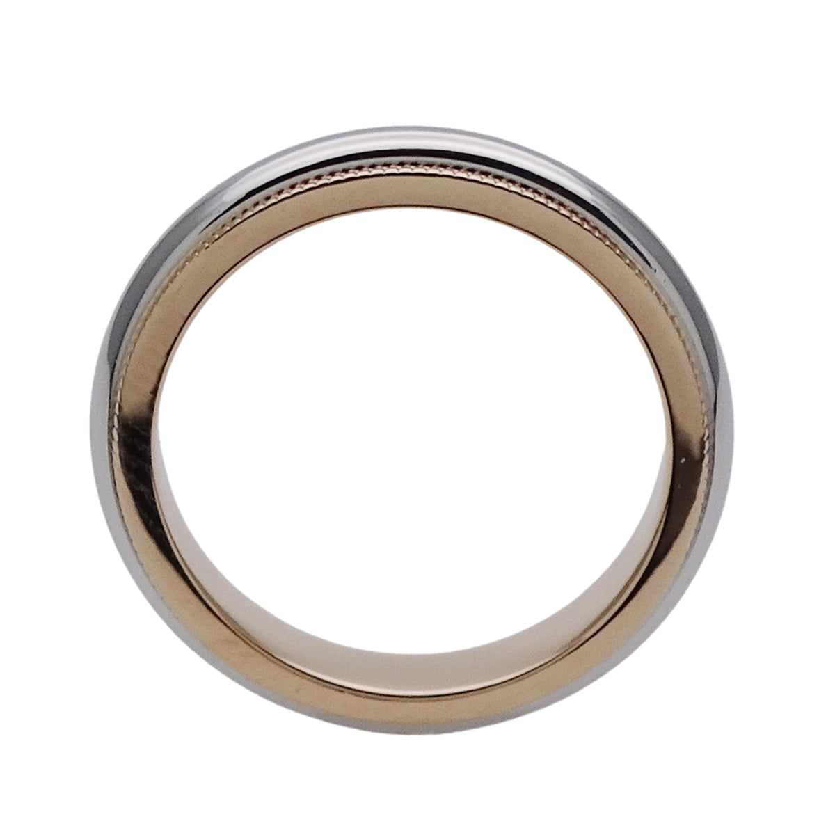 Tiffany Silver Pink Gold Pink Gold (18K) Platinum 950 Band Ring (Pre-Owned)