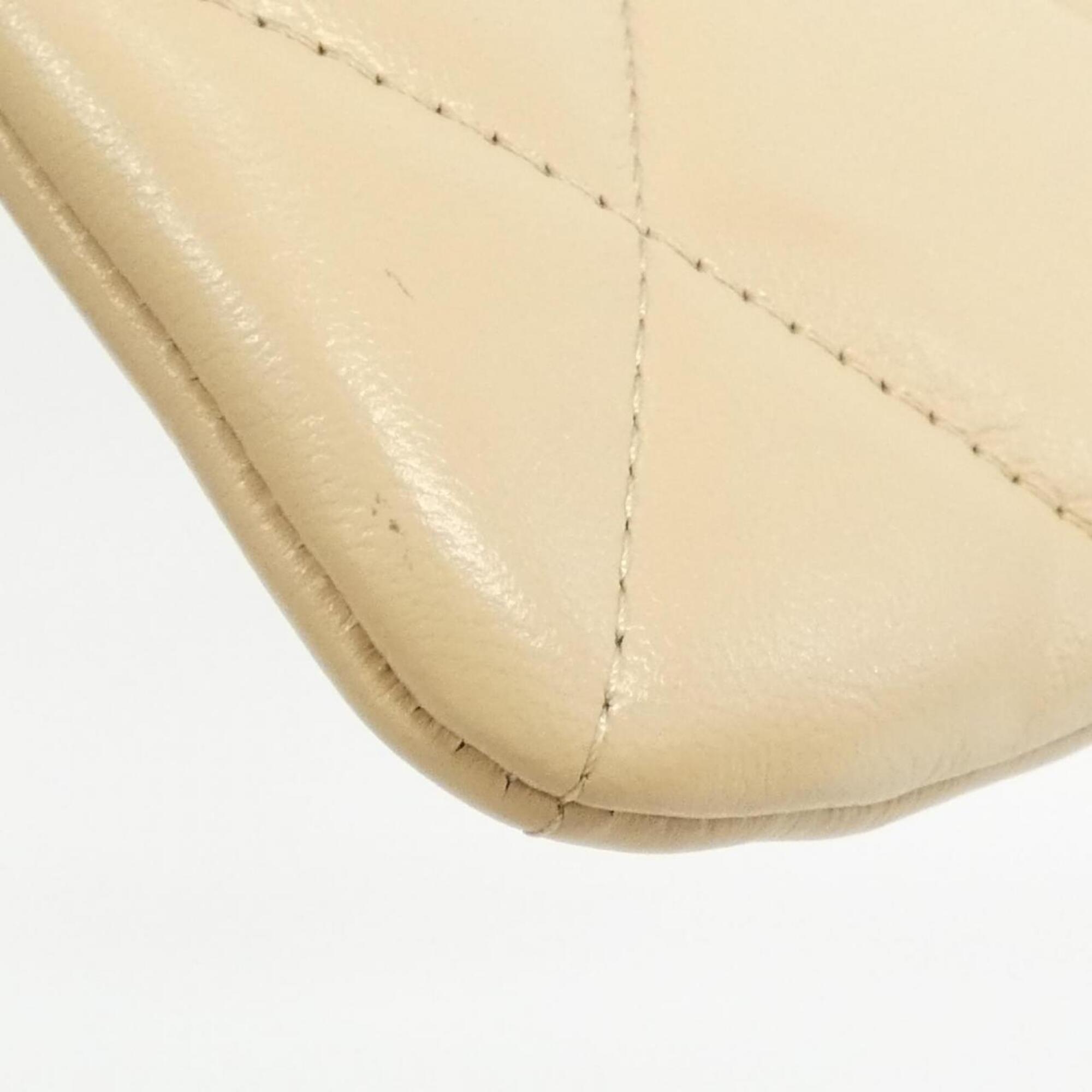 Chanel Beige Leather Handbag Pouch (Pre-Owned)