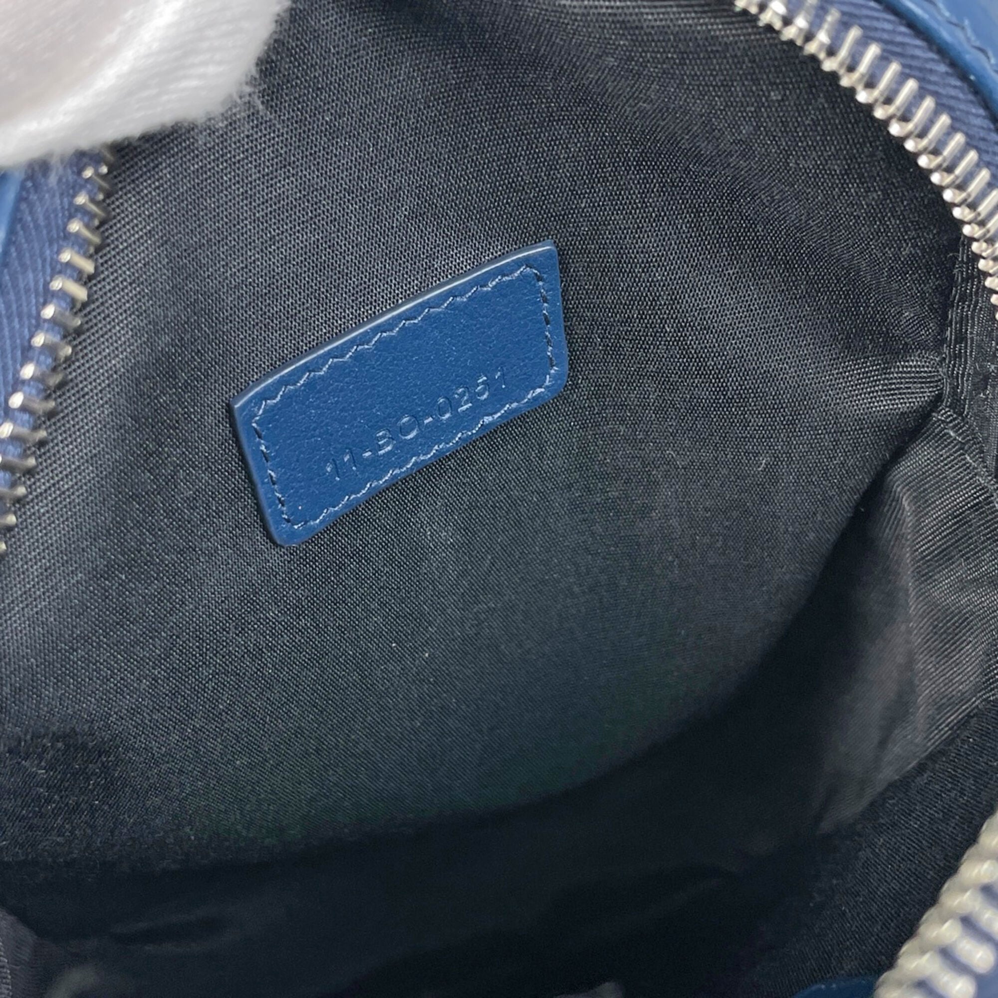 Christian Dior Blue Leather Pouch Shoulder Bag (Pre-Owned)