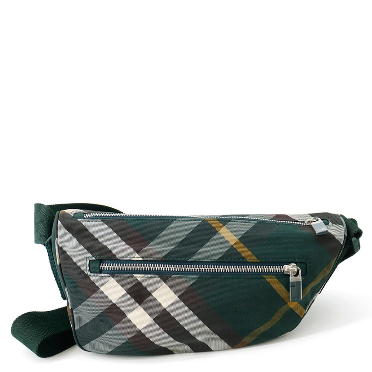 Burberry Brown Green Ivory Yellow Nylon Shoulder Bag Sling Bag (Pre-Owned)
