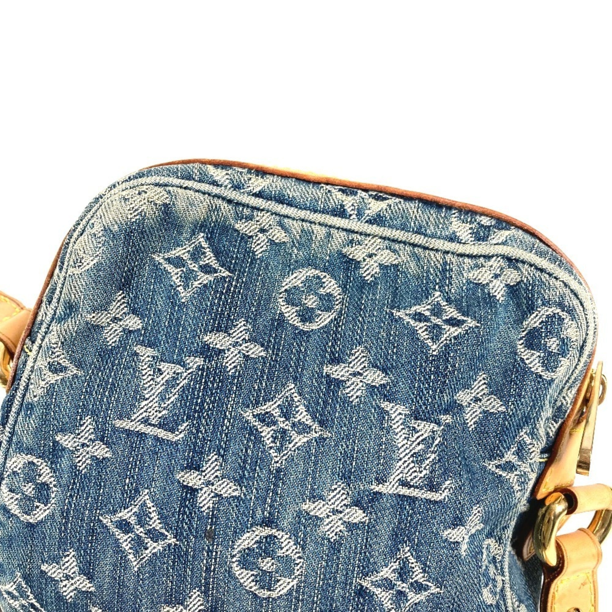 Louis Vuitton Blue Monogram Denim Canvas Pochette Shoulder Bag (Pre-Owned)