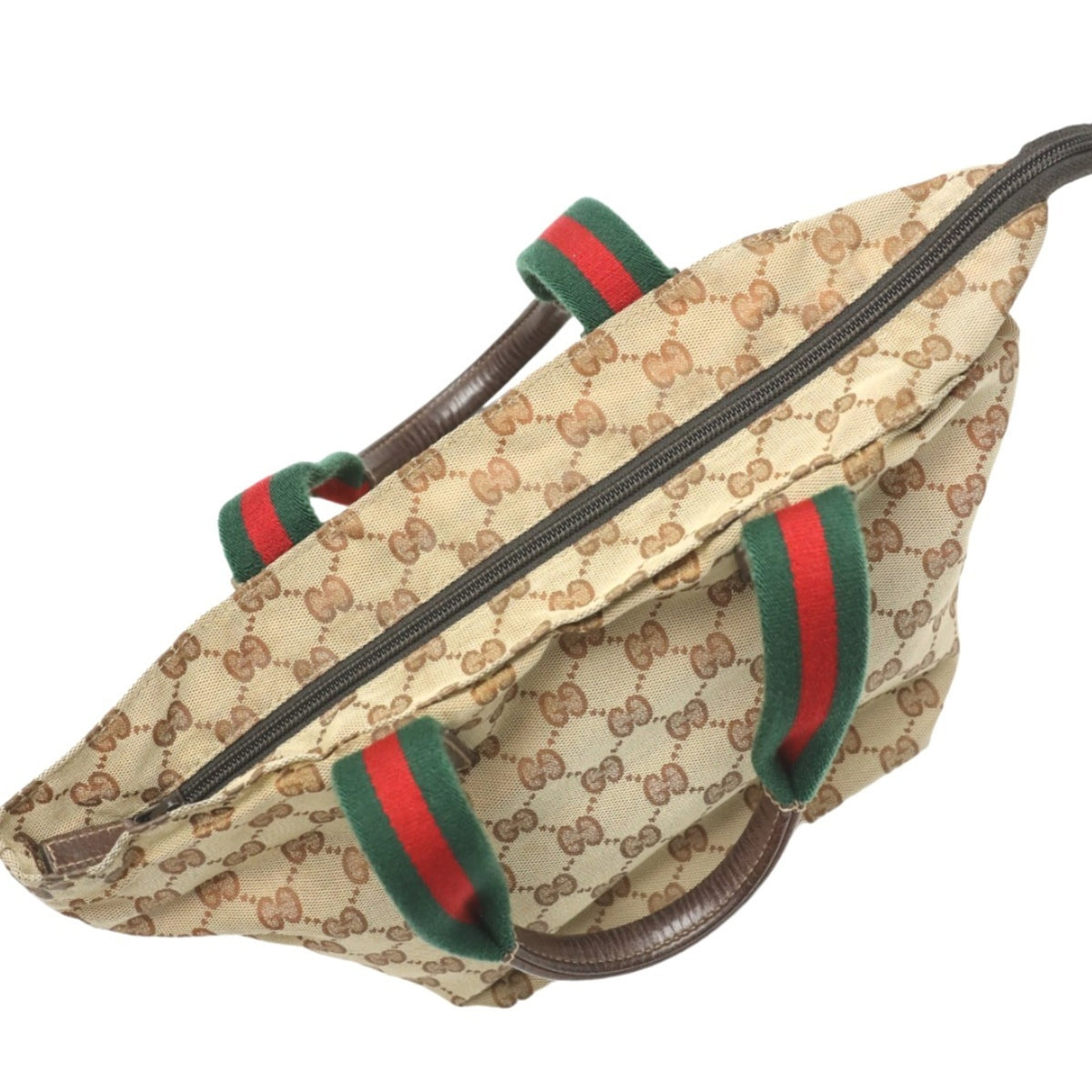 Gucci Gg Canvas Beige Gg Canvas Handbag Tote Bag (Pre-Owned)