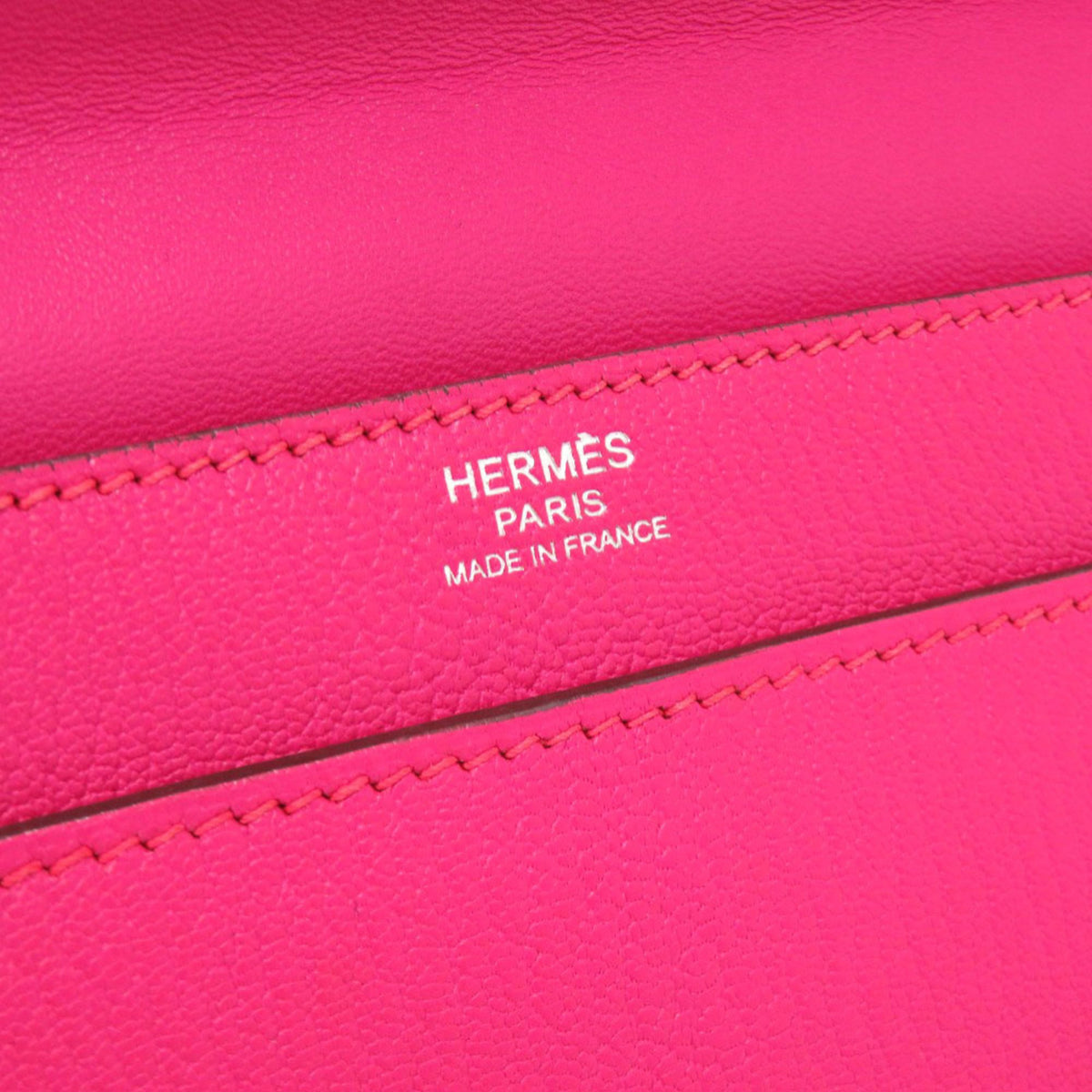 Hermes Rose Shocking Chevre Leather Handbag (Pre-Owned)