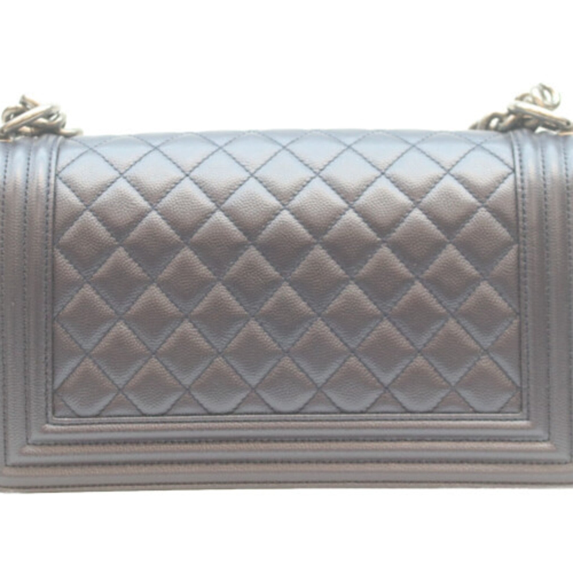 Chanel Navy Grained Calfskin Shoulder Bag (Pre-Owned)