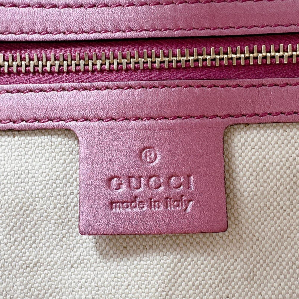 Gucci Brown Pink Gg Canvas Tote Bag (Pre-Owned)