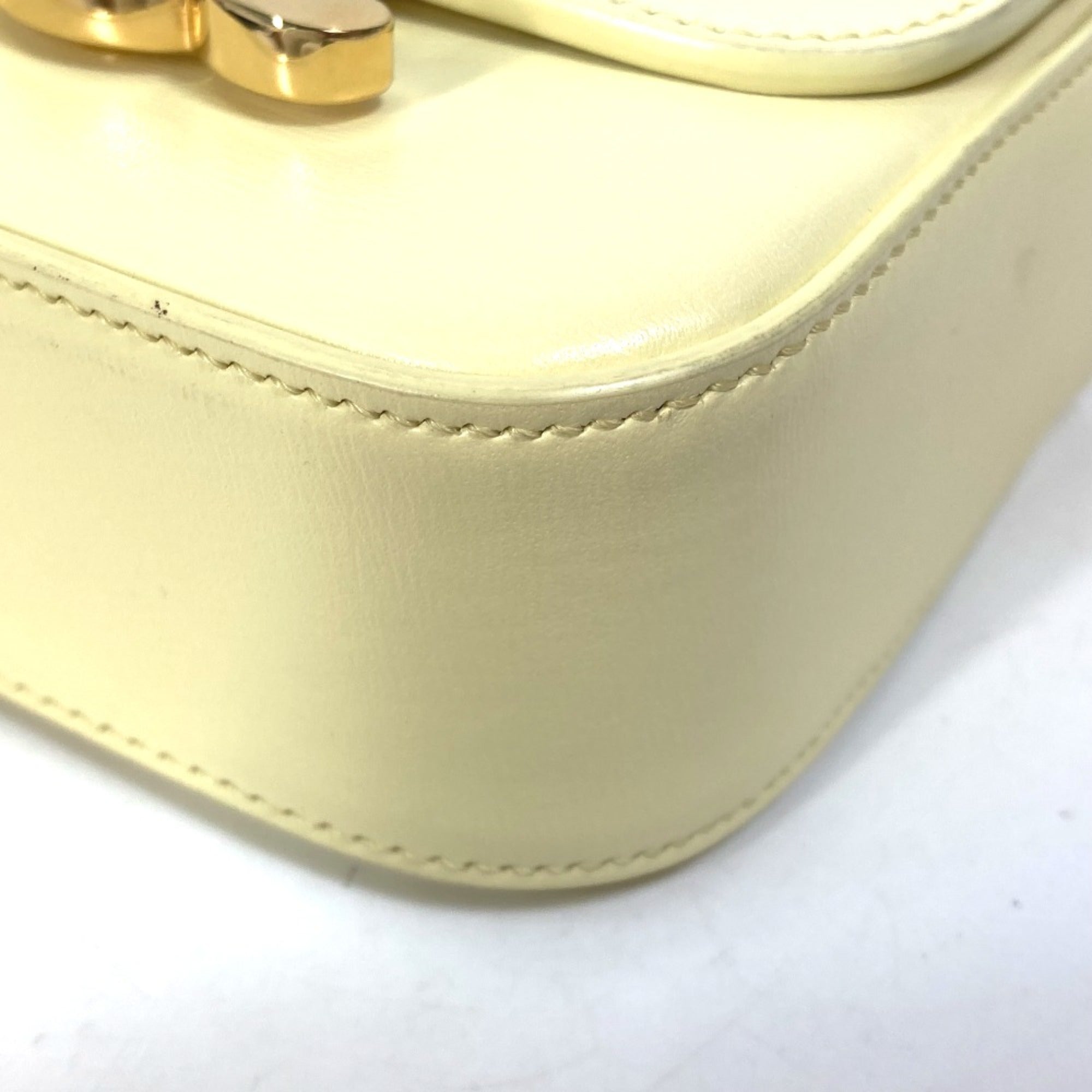 Celine Yellow Leather Shoulder Bag (Pre-Owned)