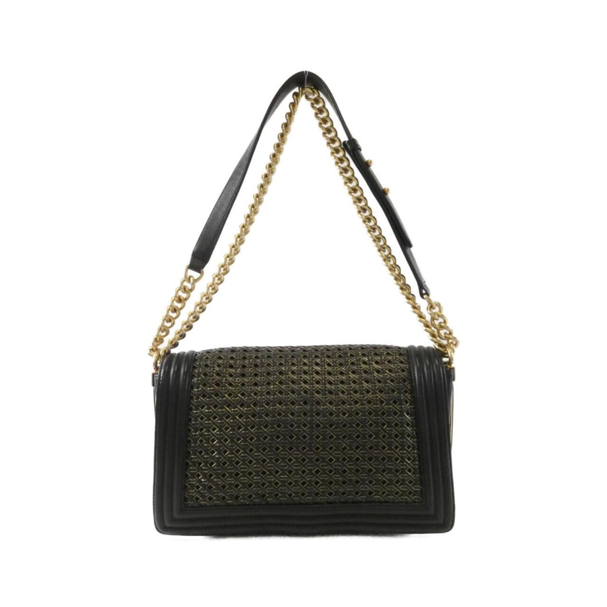 Chanel Black Leather Shoulder Bag (Pre-Owned)