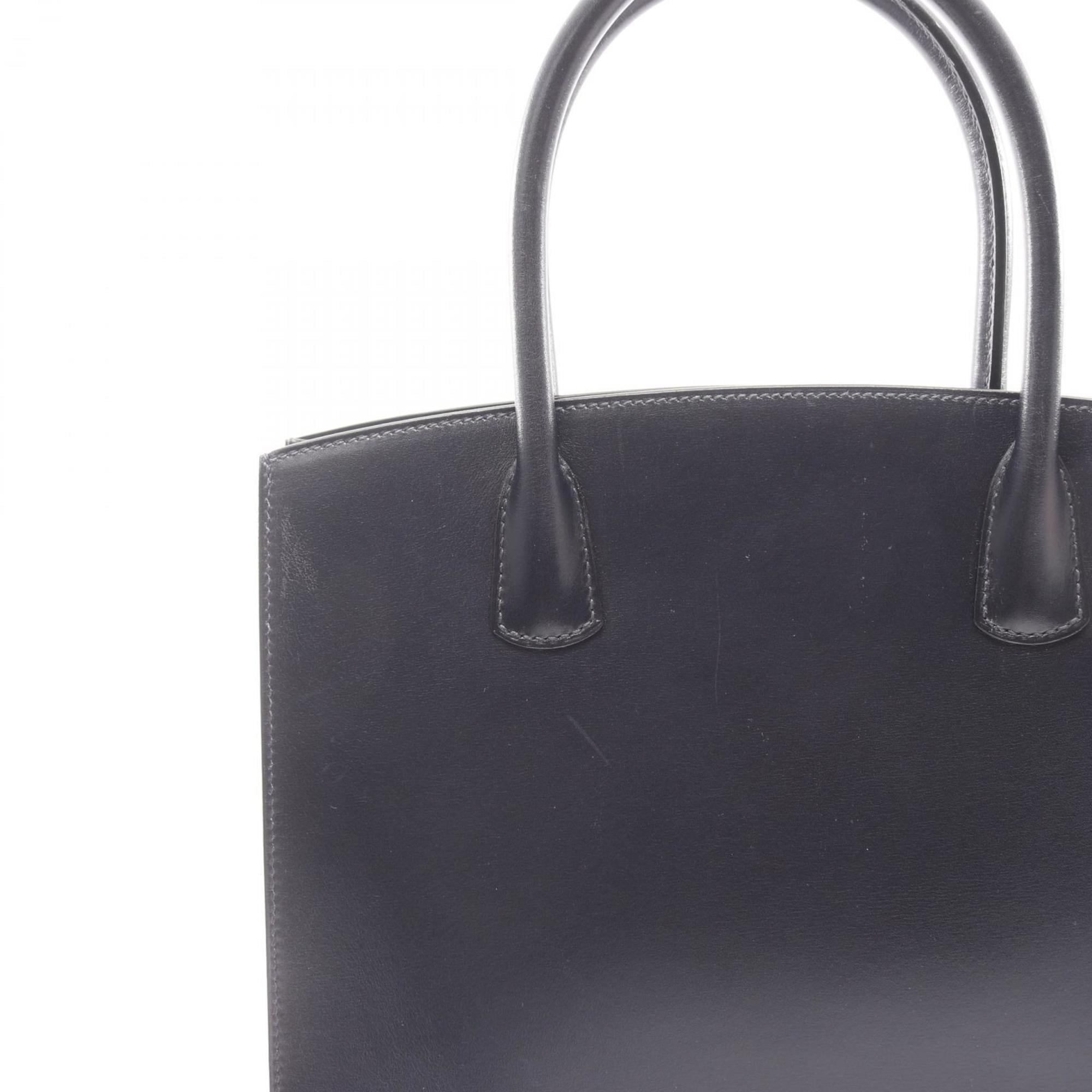 Hermes Indigo Blue Navy Box Calf Leather Handbag (Pre-Owned)