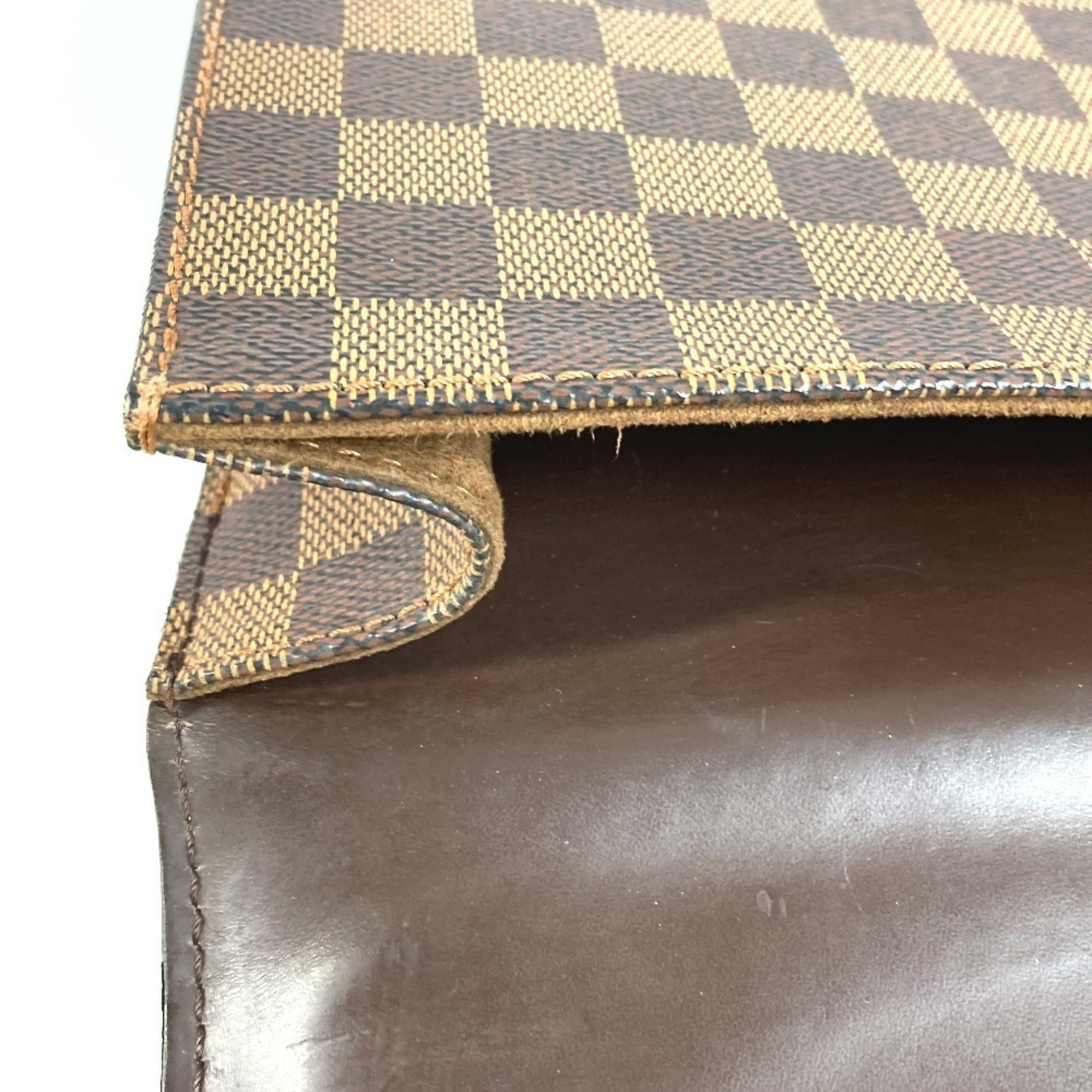 Louis Vuitton Brown Ebene Damier Canvas Briefcase Handbag (Pre-Owned)