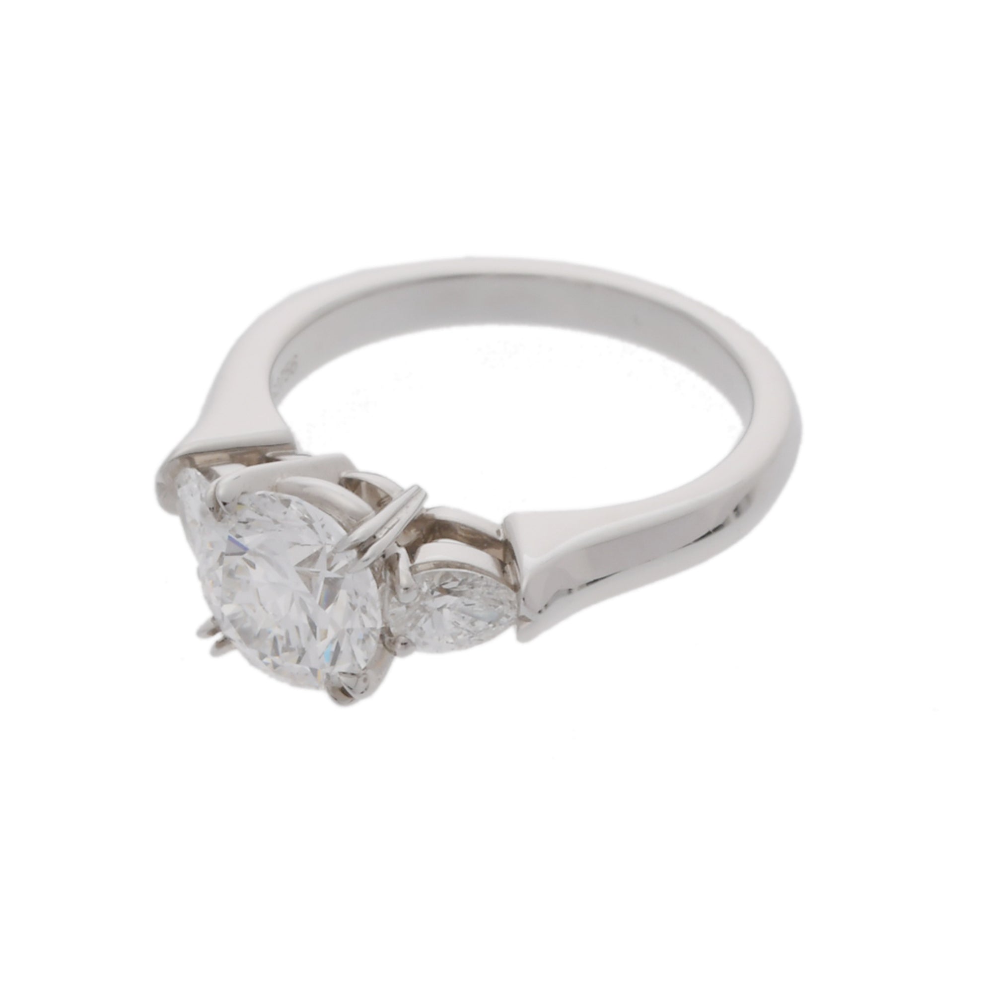 Harry Winston Silver Platinum Band Ring (Pre-Owned)