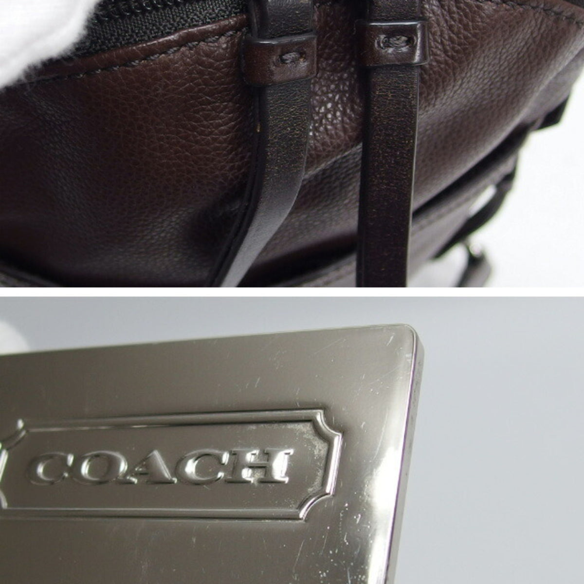 Coach Dark Brown Leather Shoulder Bag Sling Bag (Pre-Owned)