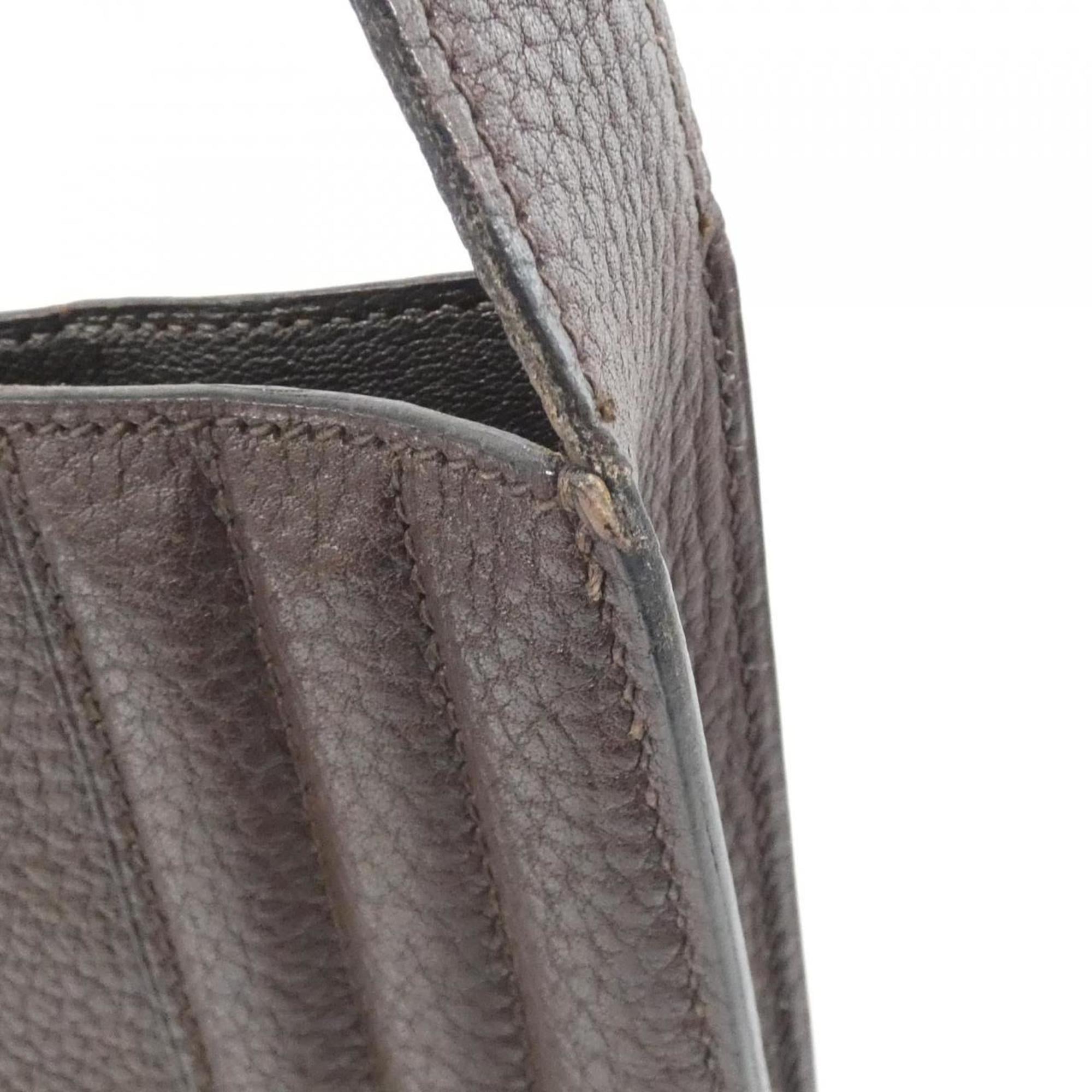Hermes Kelly Marron Fjord Leather Shoulder Bag (Pre-Owned)