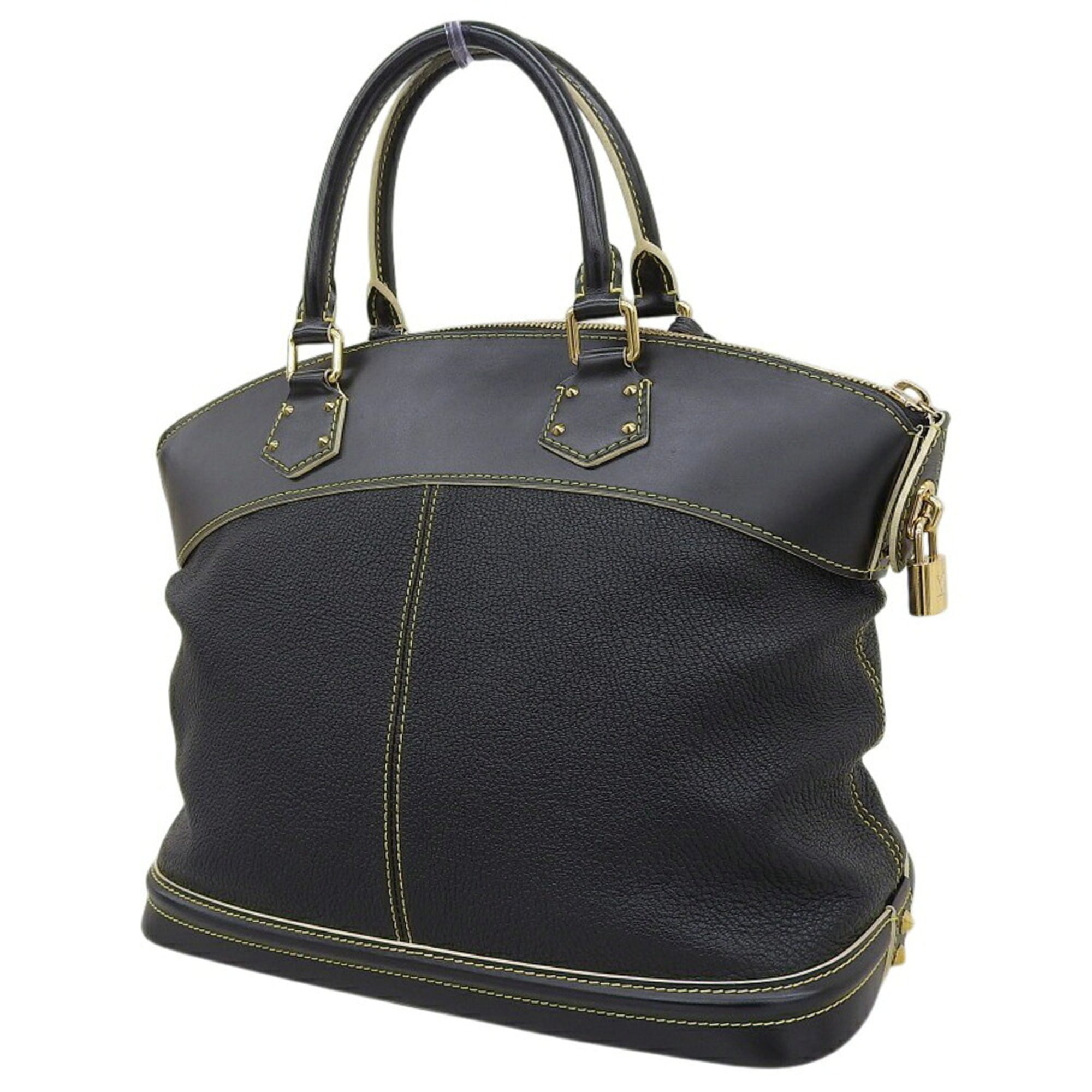 Louis Vuitton Black Noir Leather Handbag (Pre-Owned)