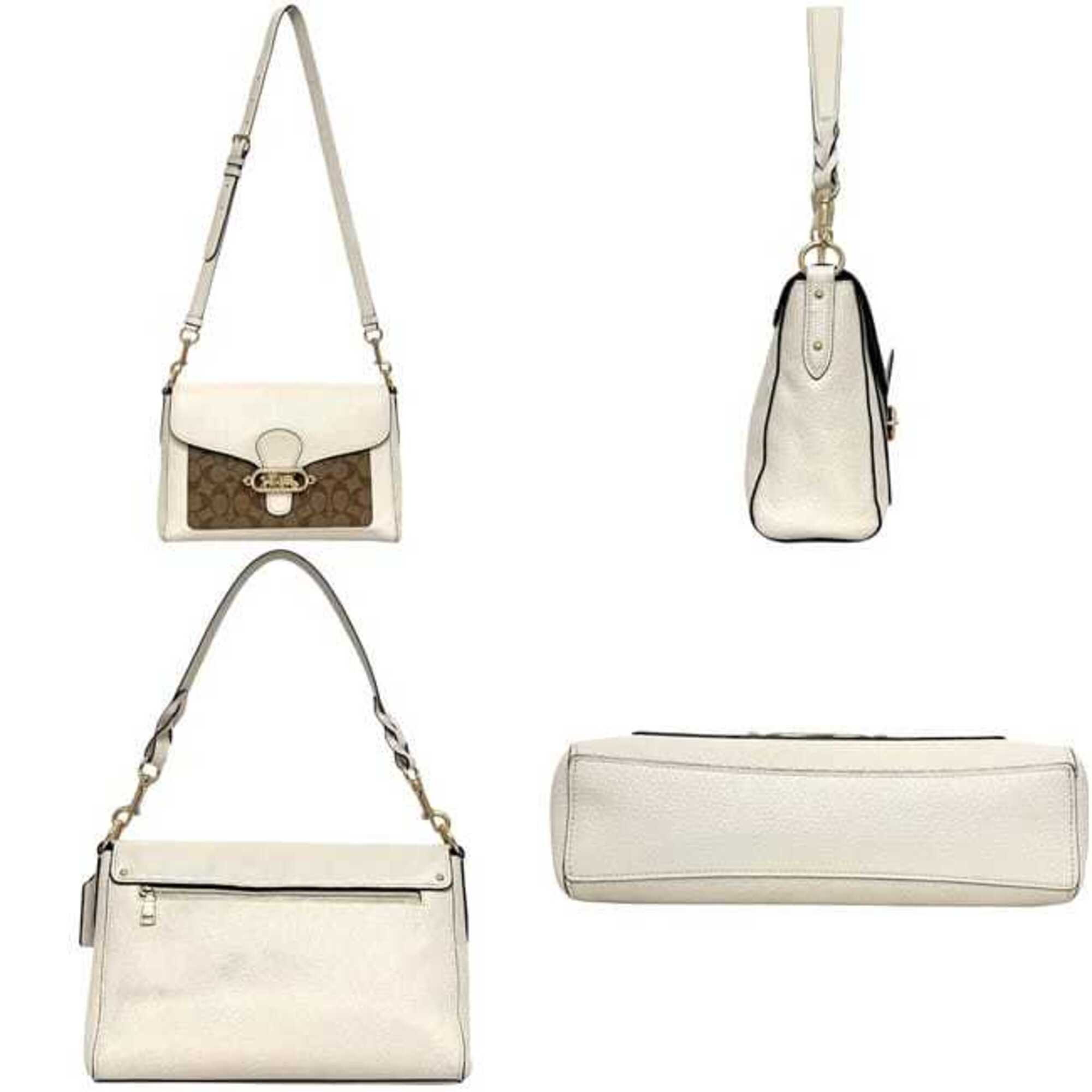 Coach White Leather Shoulder Bag (Pre-Owned)